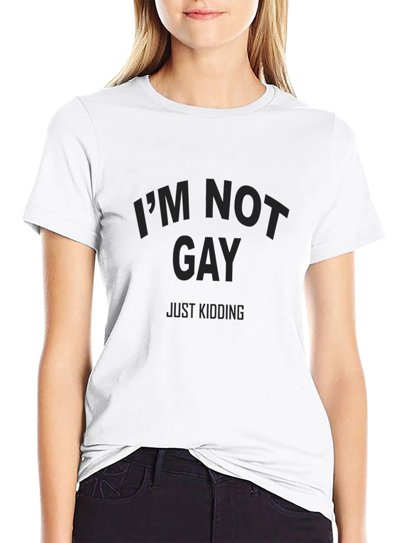 Funny Im Not Gay Black T-Shirt