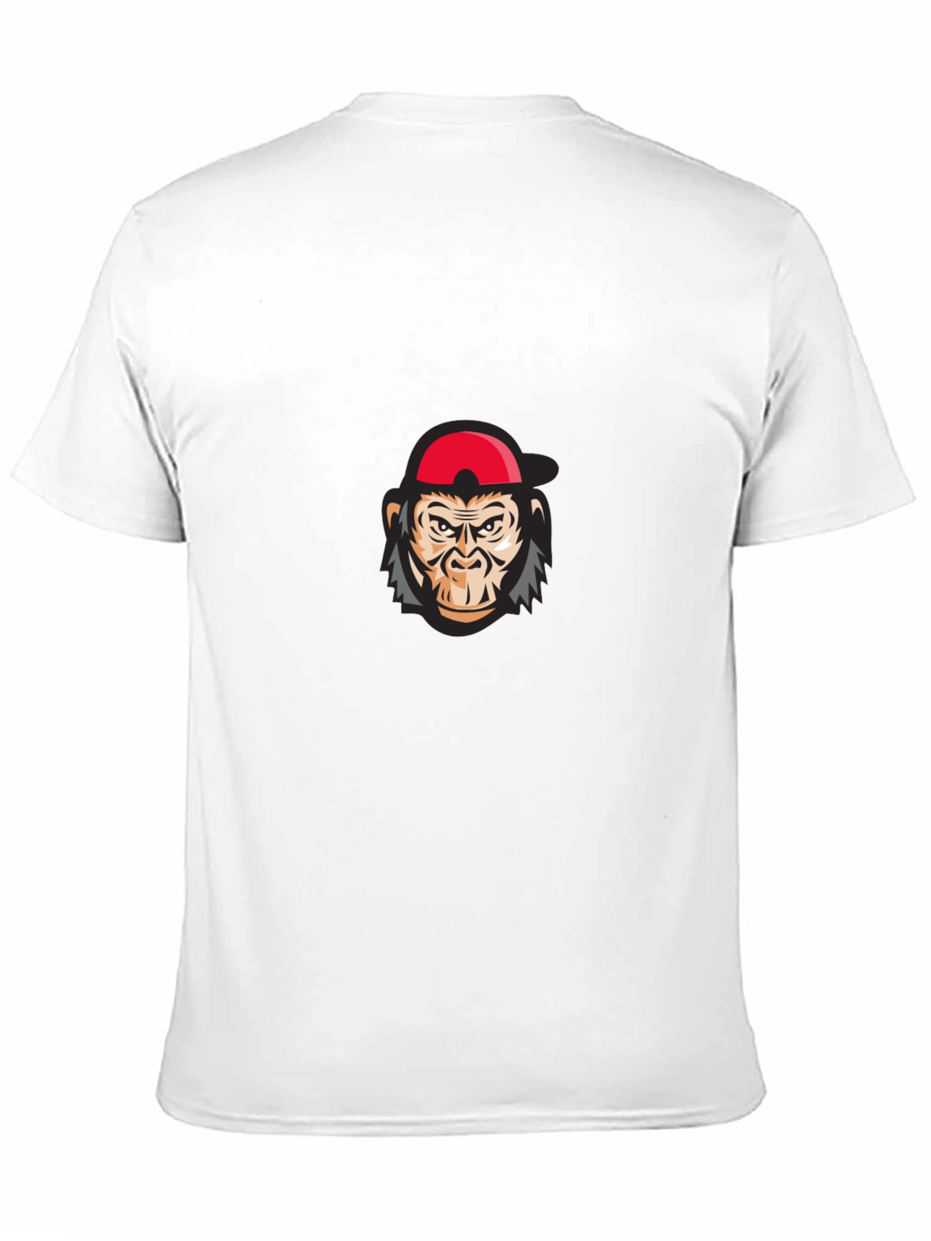 Black Graphic Tee with Gorilla Design
