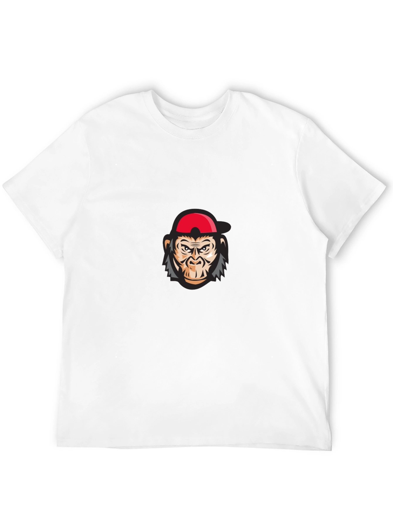 Black Graphic Tee with Gorilla Design