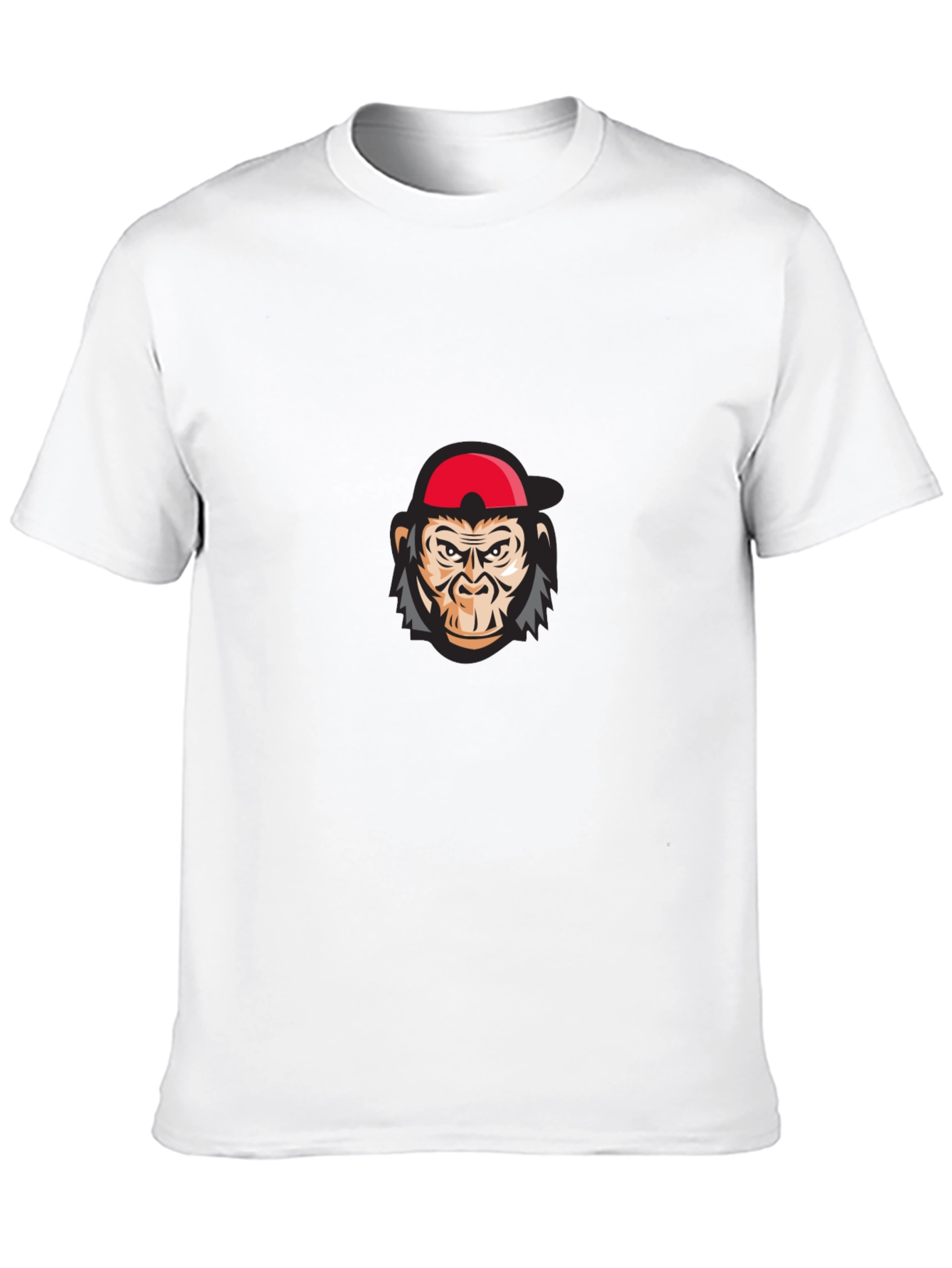 Black Graphic Tee with Gorilla Design