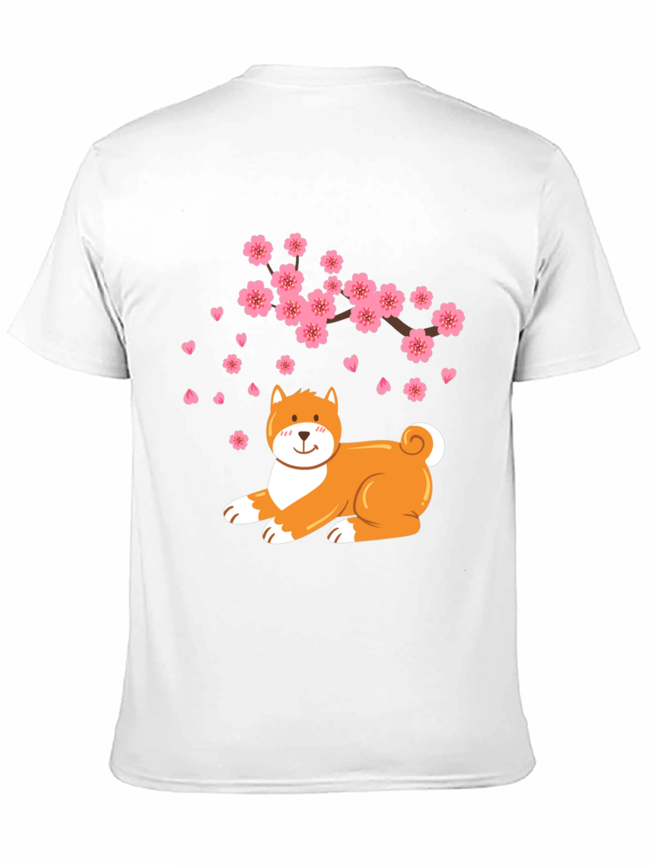Sakura Shiba Inu Black T-Shirt