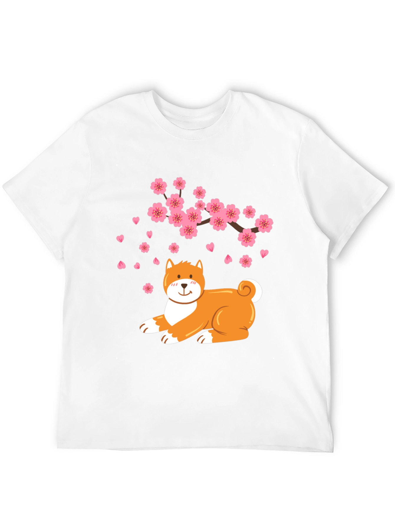 Sakura Shiba Inu Black T-Shirt