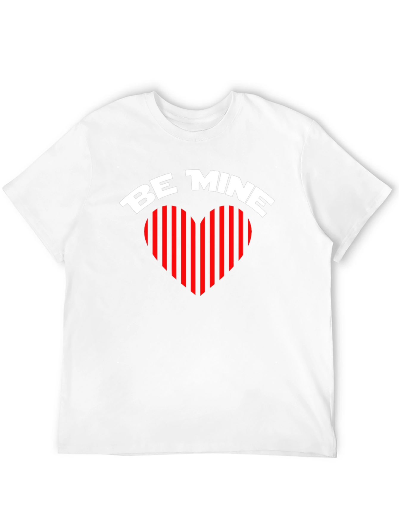 Be Mine Heart Striped Graphic Tee - Black