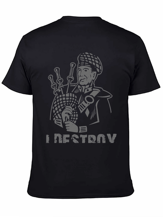 Bagpipe Player Graphic Tee - Black