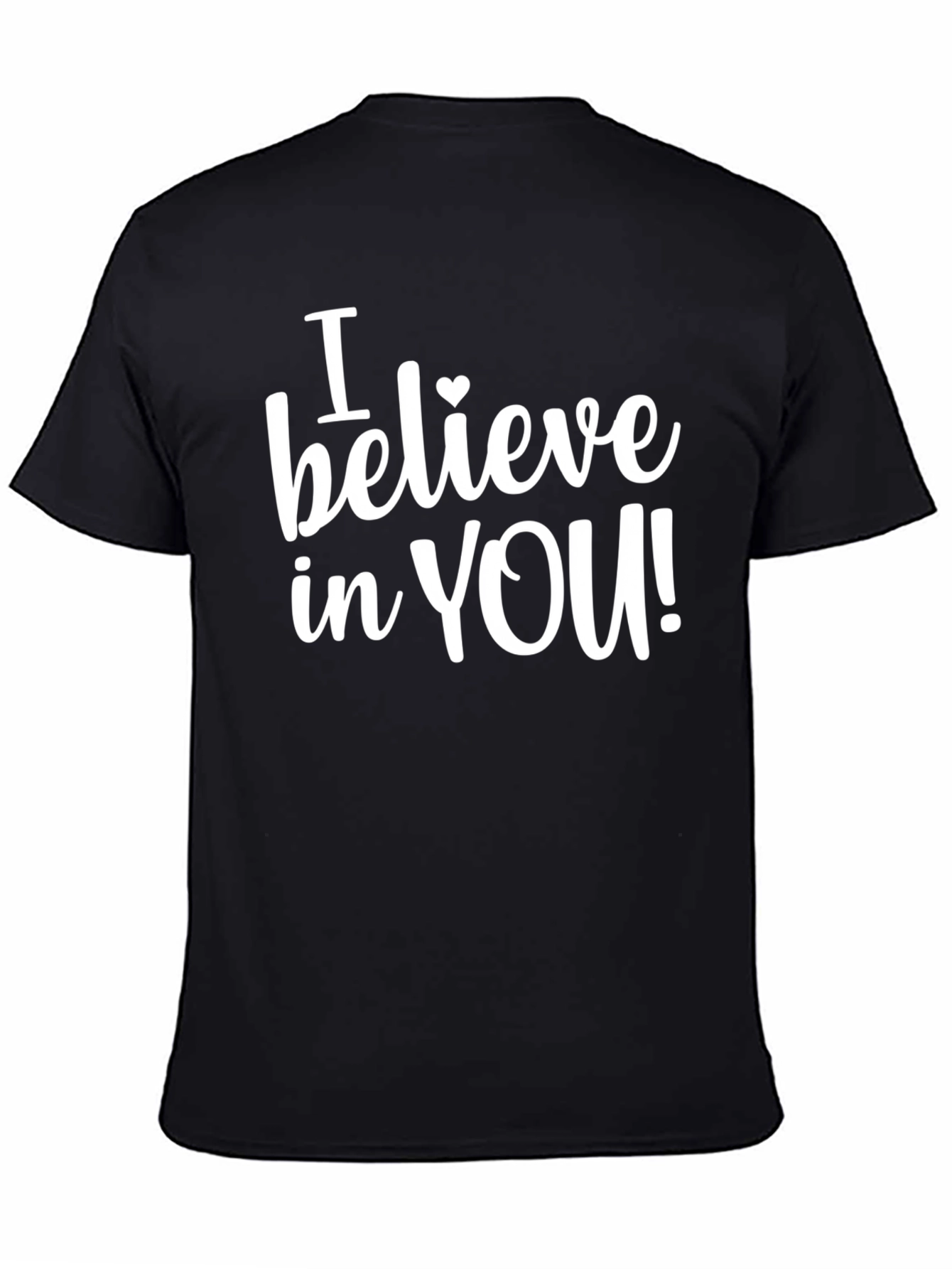 Believe in You Heart Graphic Black T-Shirt