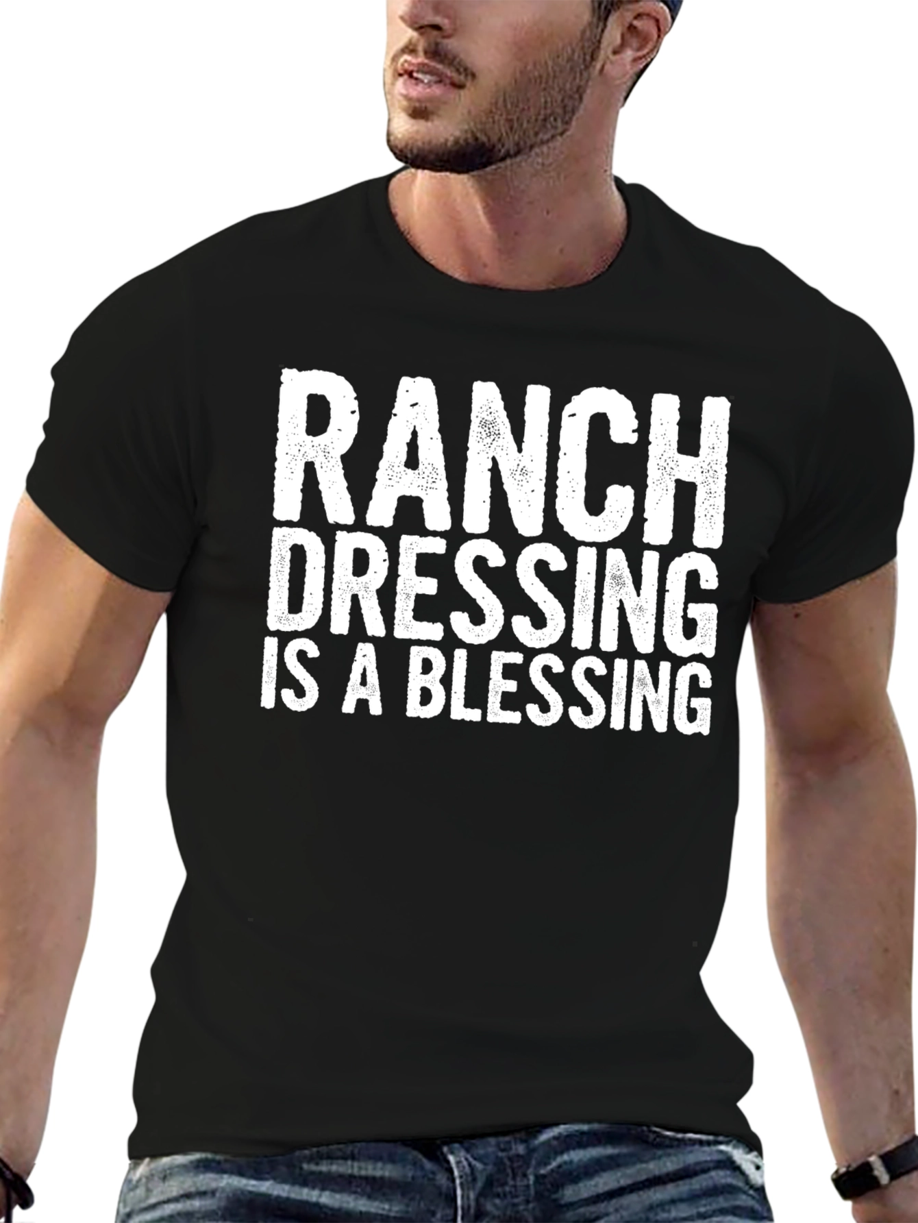 Ranch Dressing is a Blessing Black T-Shirt