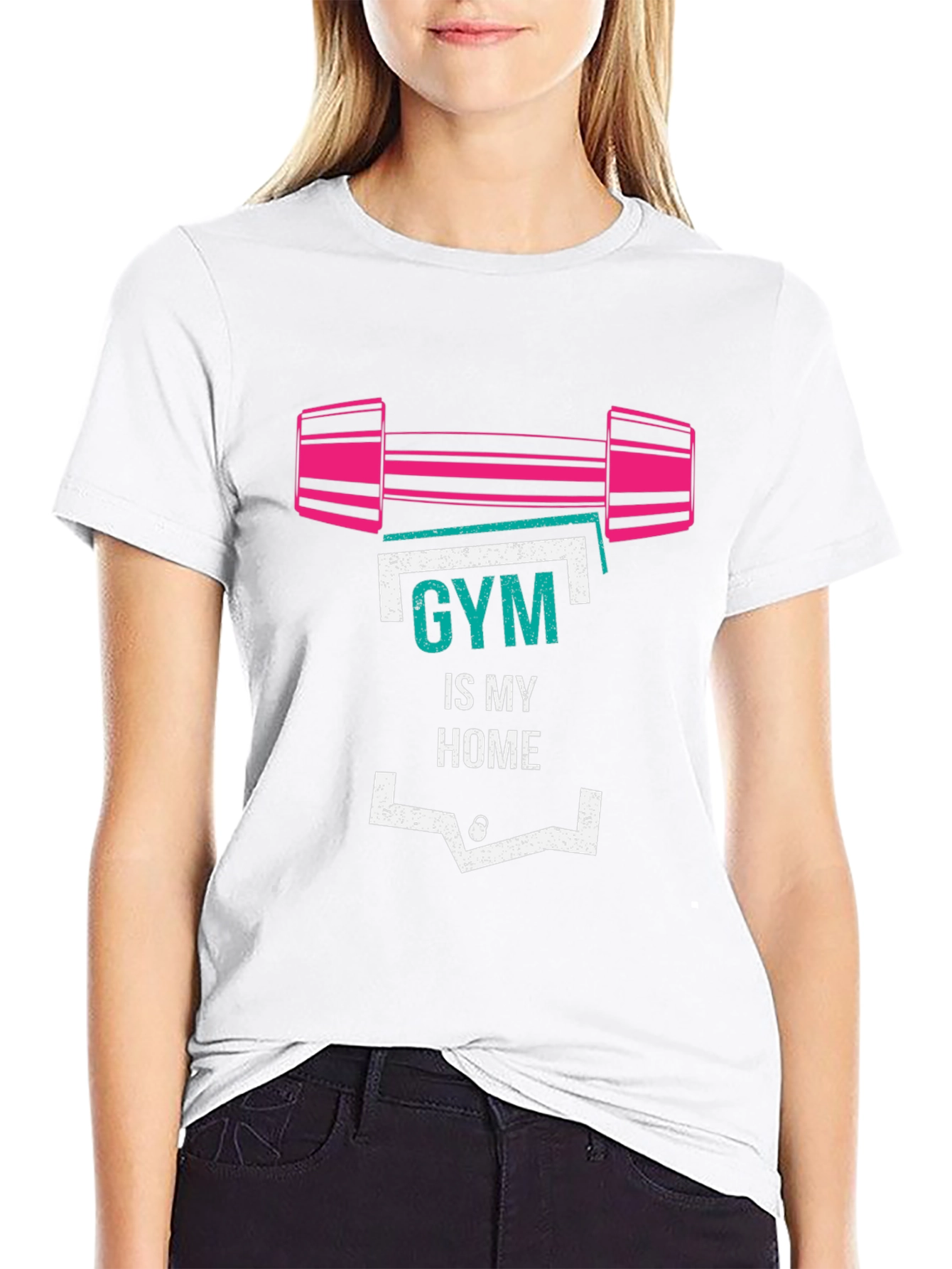 Gym Is My Home Graphic T-Shirt - Fitness Apparel