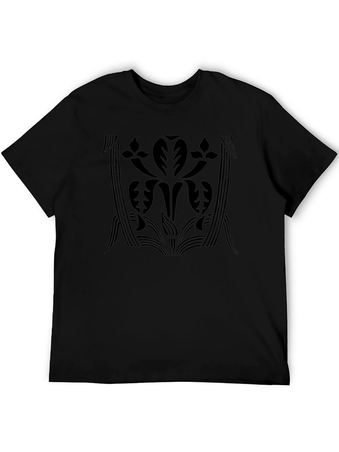 Elegant Black Floral Graphic T-Shirt