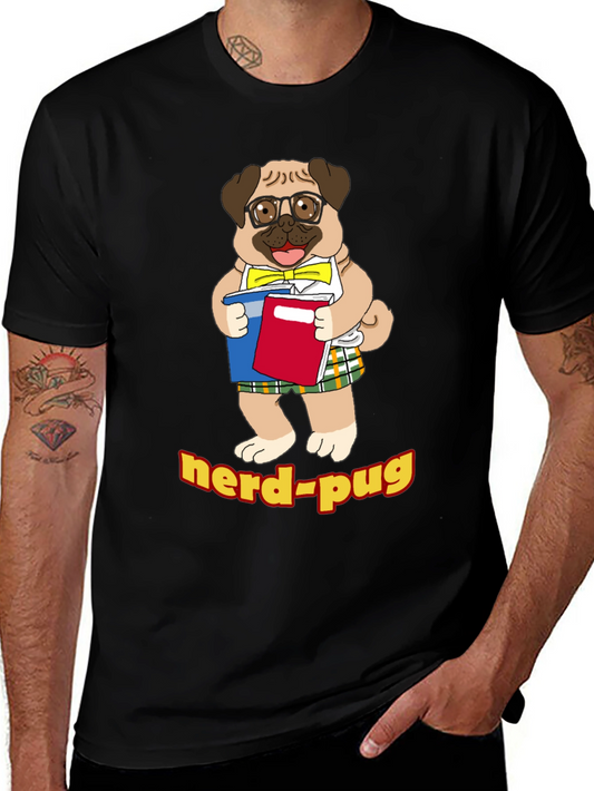 Nerd Pug T-Shirt - Geeky Dog Lover Tee
