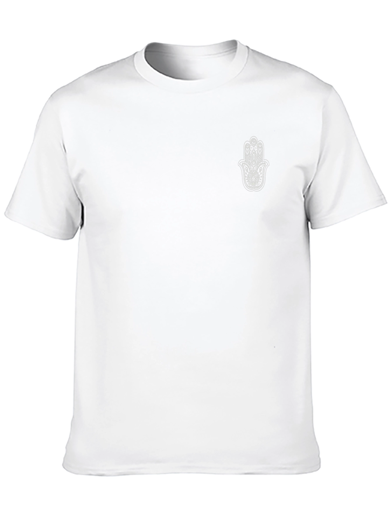 Mens Black T-Shirt with Hamsa Hand Graphic