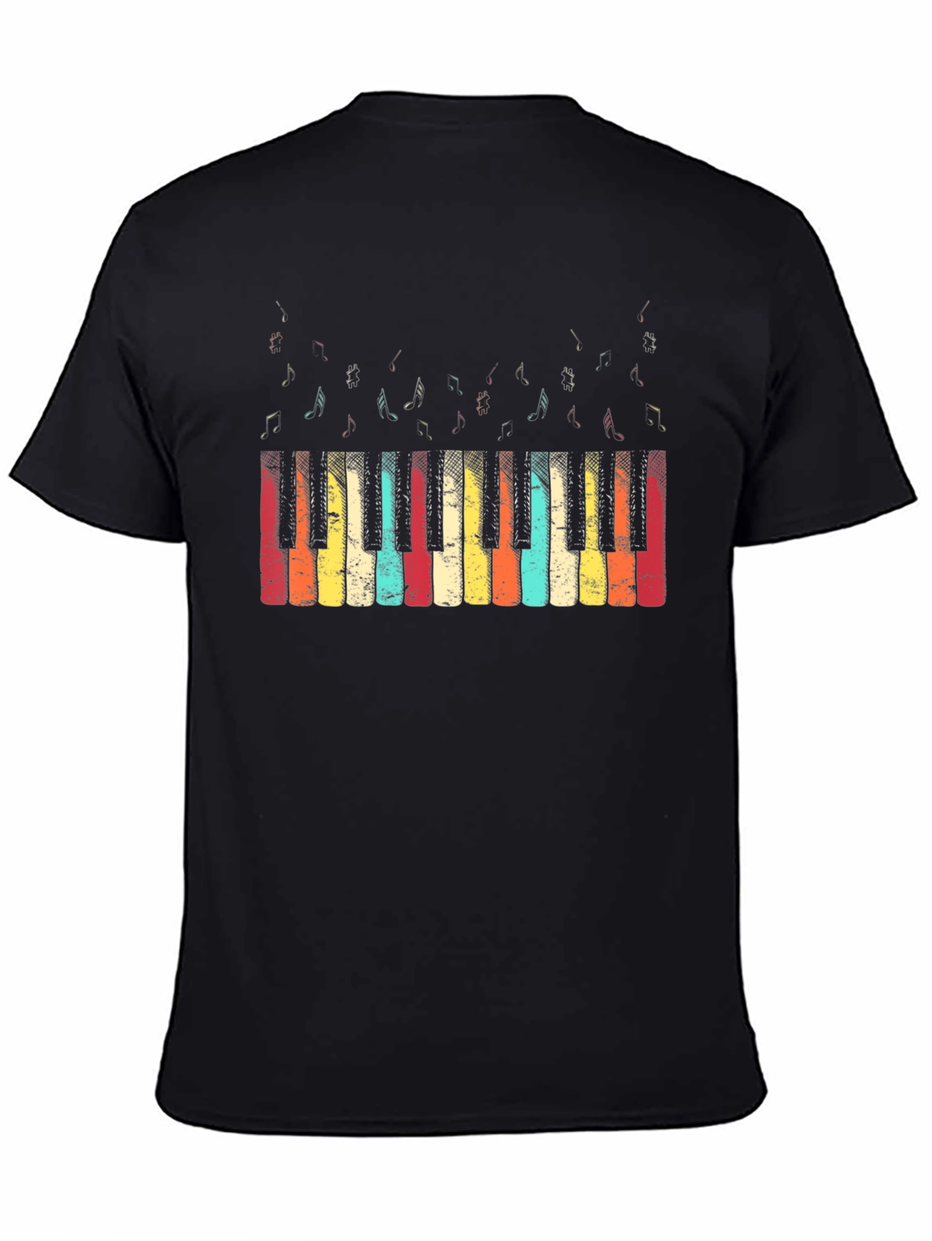 Retro Piano Keys Graphic Tee - Music Lover T-Shirt