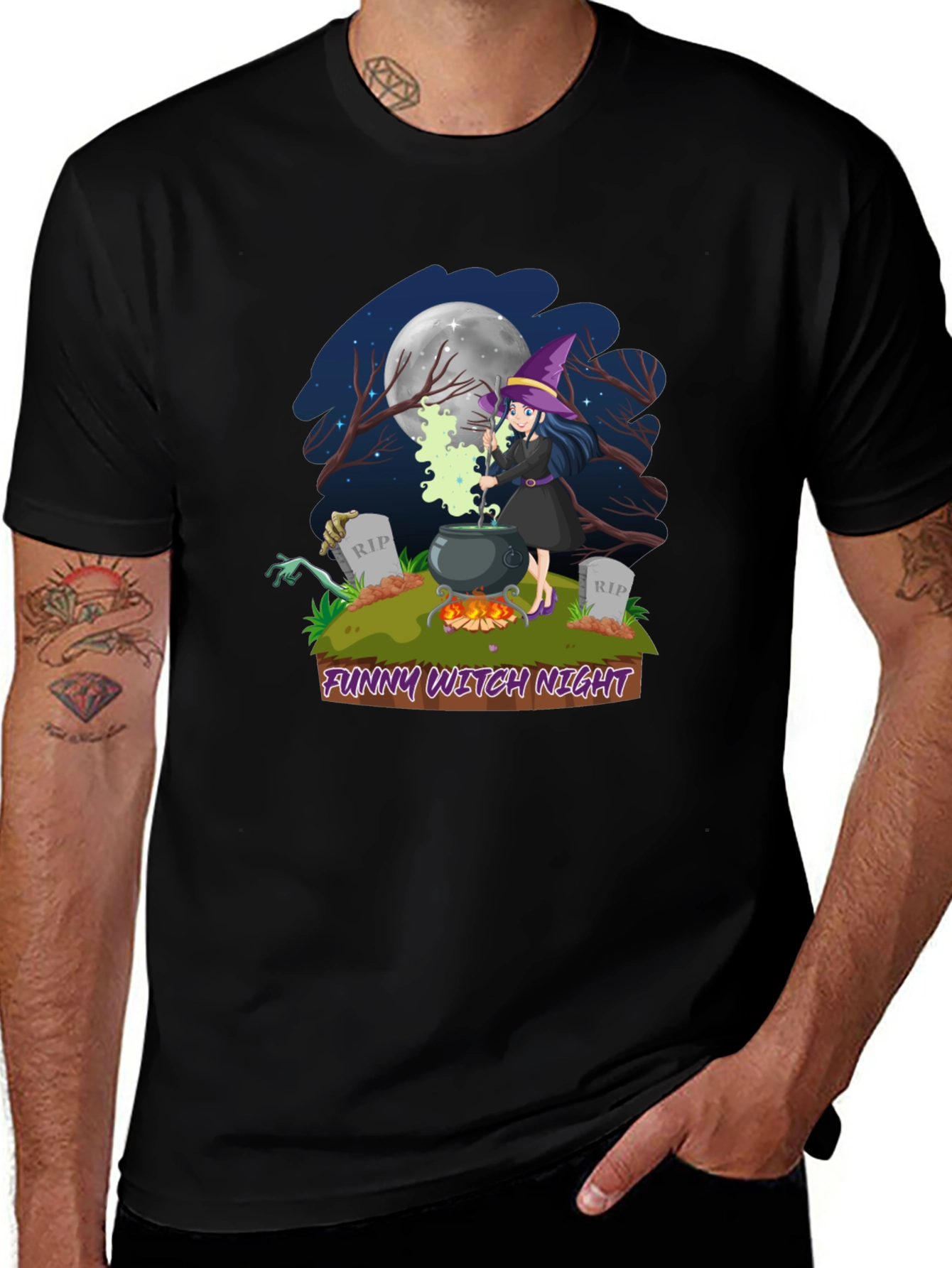 Funny Witch Night T-Shirt
