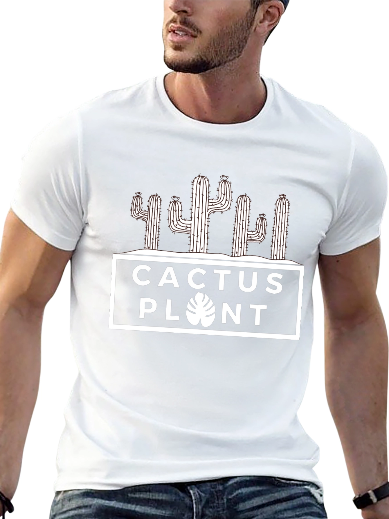 Cactus Plant Graphic Tee - Unisex Black T-Shirt