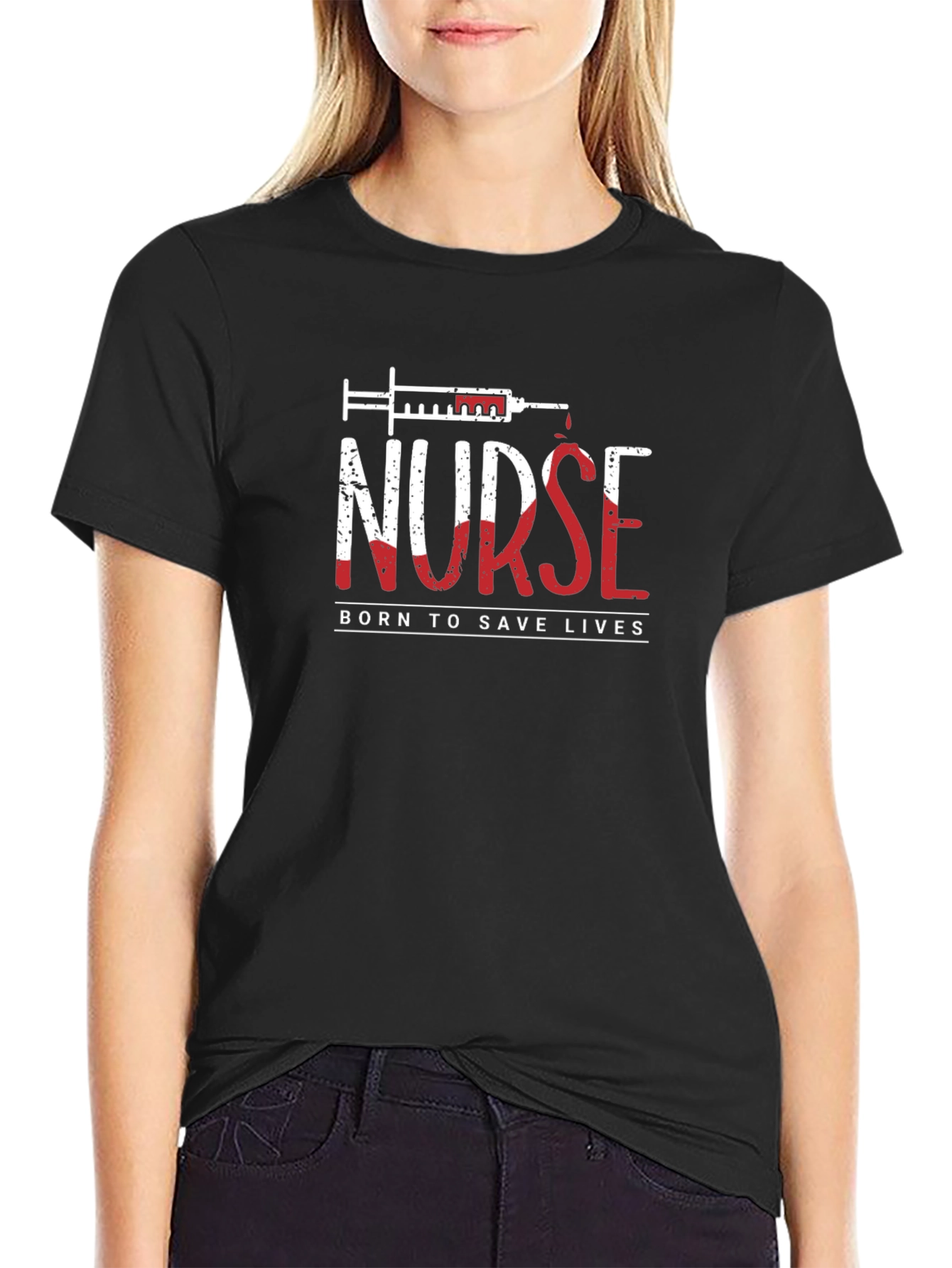 Nurse Born to Save Lives Graphic T-Shirt