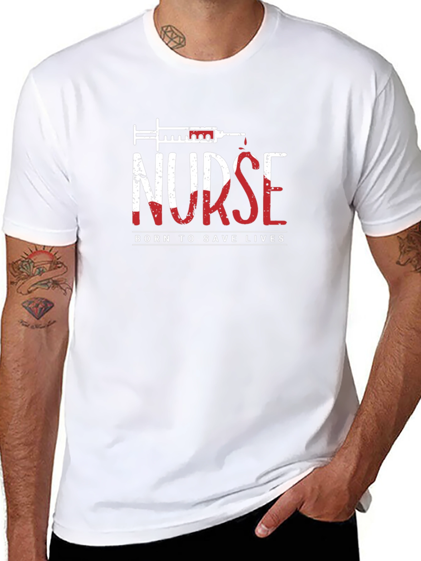 Nurse Born to Save Lives Graphic T-Shirt