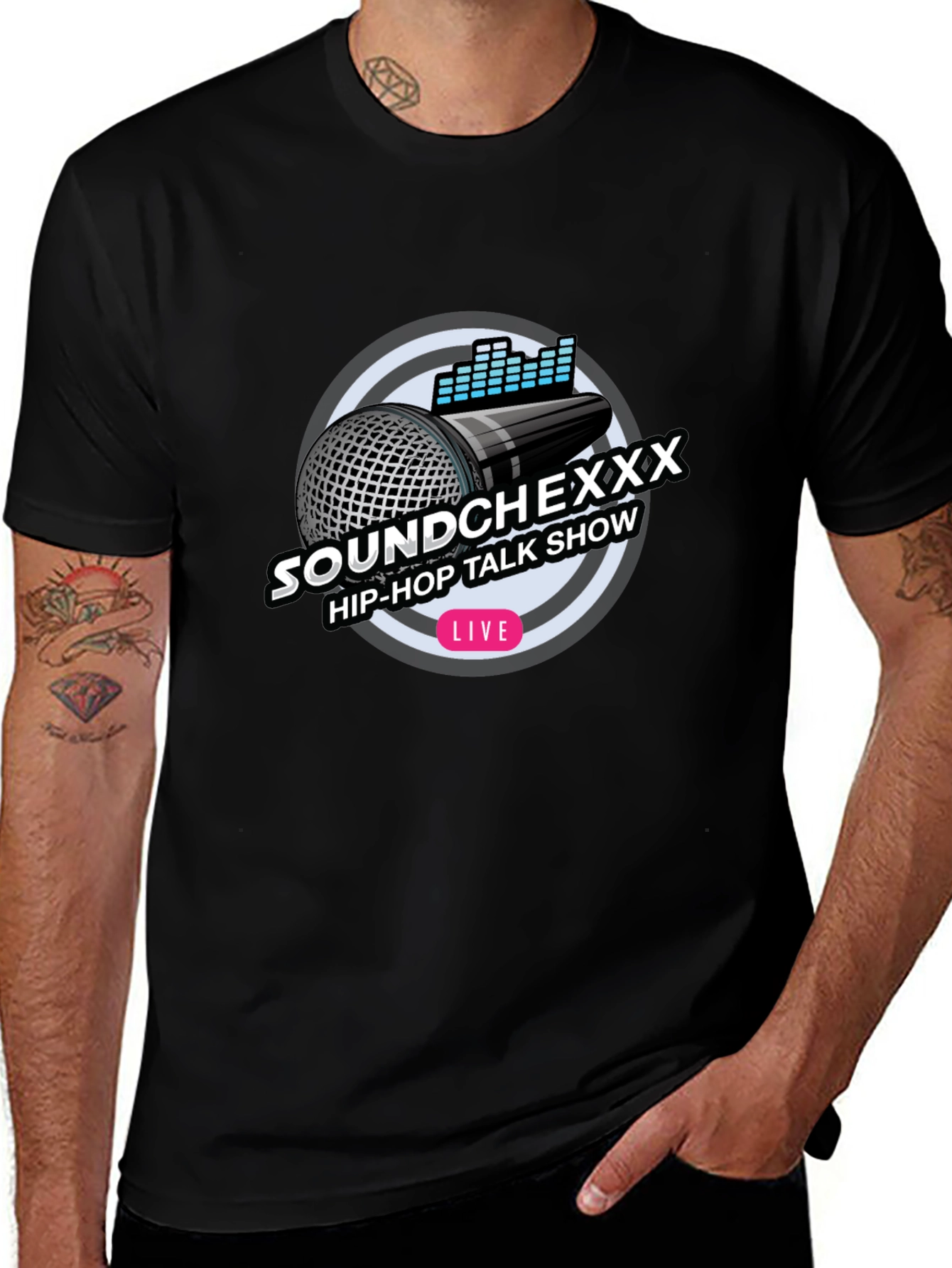 Soundchexxx Hip-Hop Talk Show Black T-Shirt