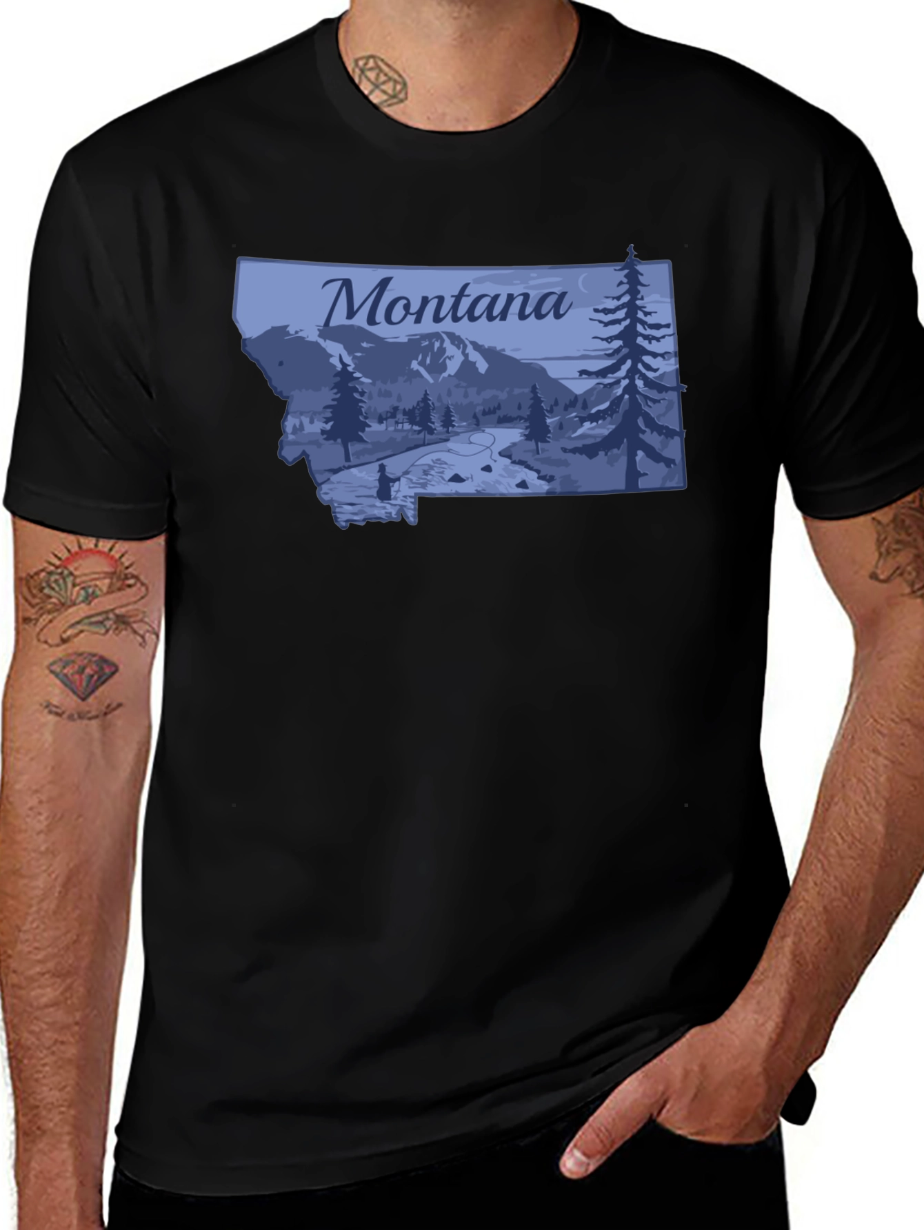 Montana Graphic T-Shirt - Black