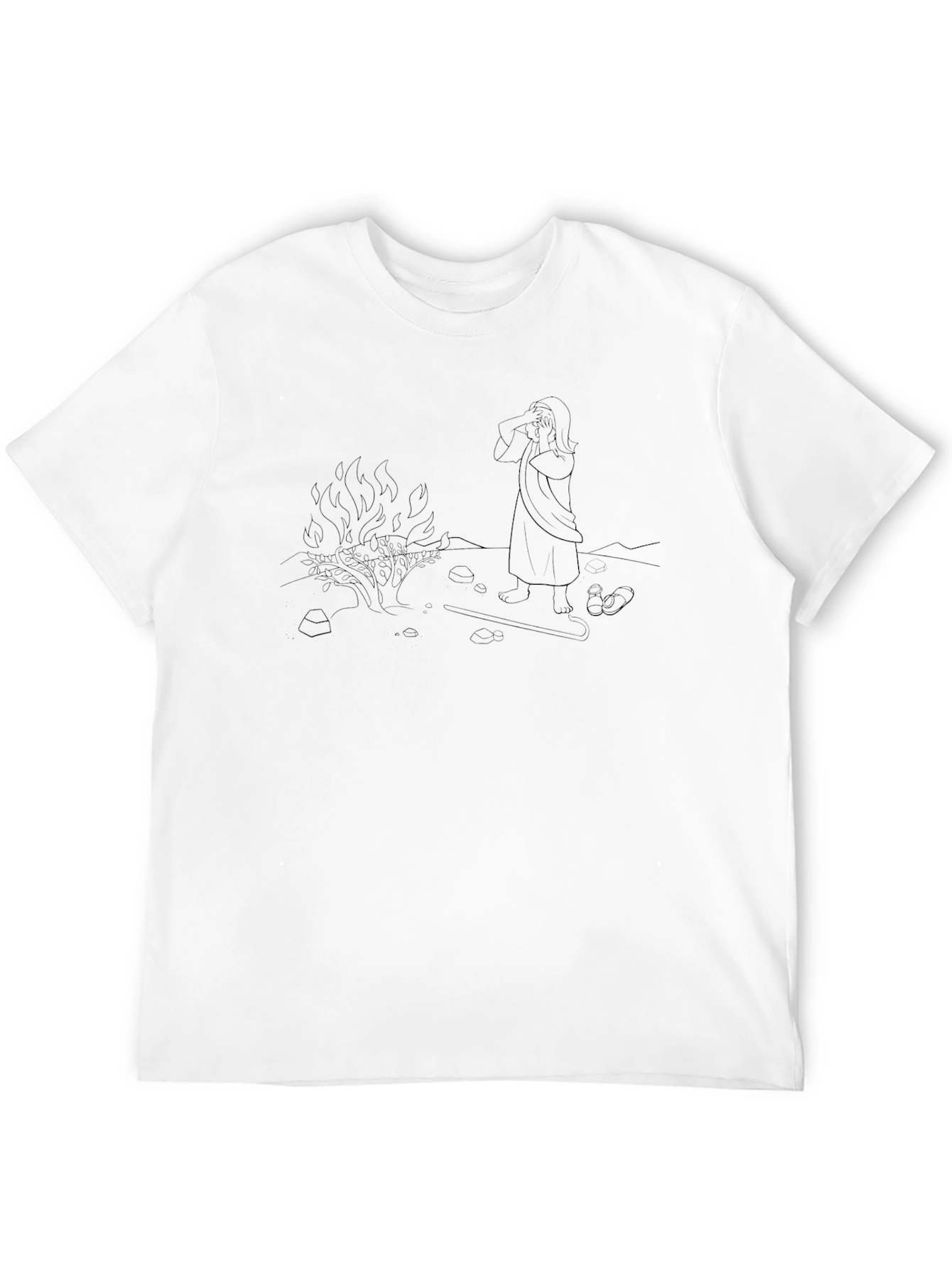 Burning Bush Graphic Tee - Unisex Black T-Shirt