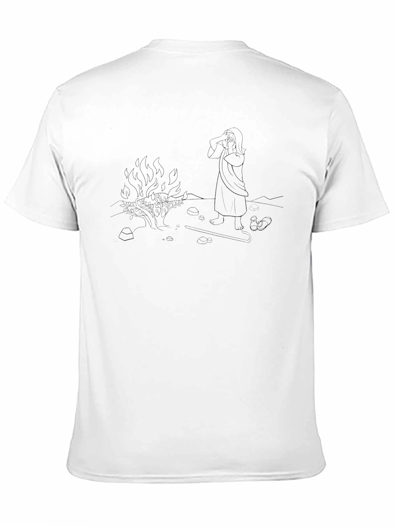 Burning Bush Graphic Tee - Unisex Black T-Shirt