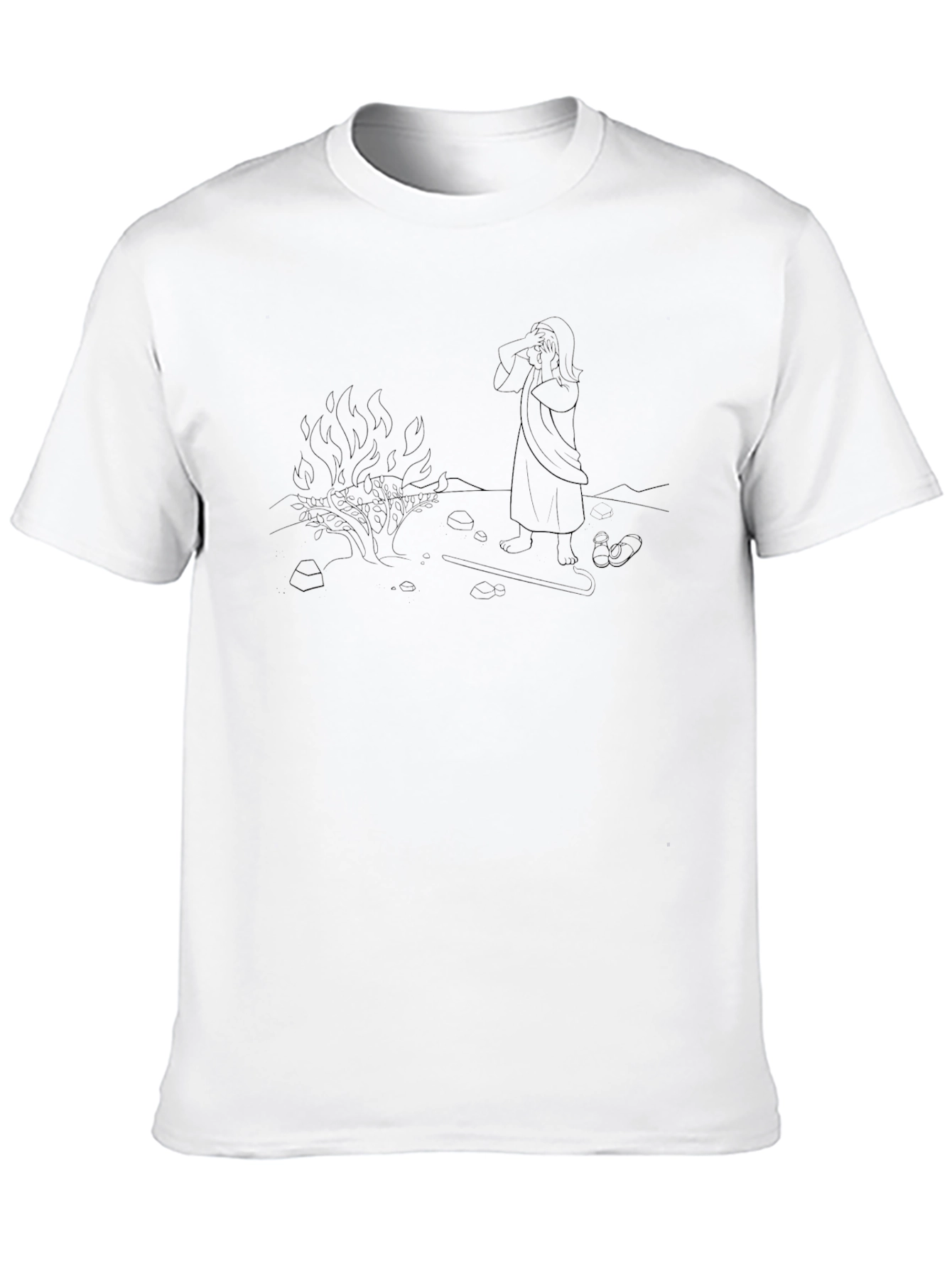 Burning Bush Graphic Tee - Unisex Black T-Shirt