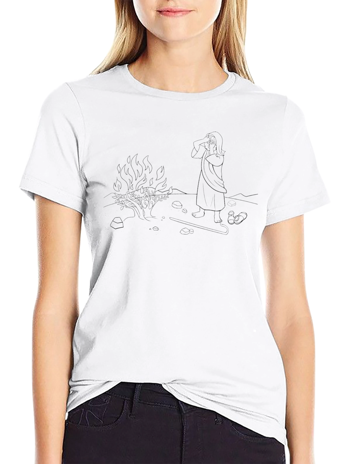 Burning Bush Graphic Tee - Unisex Black T-Shirt