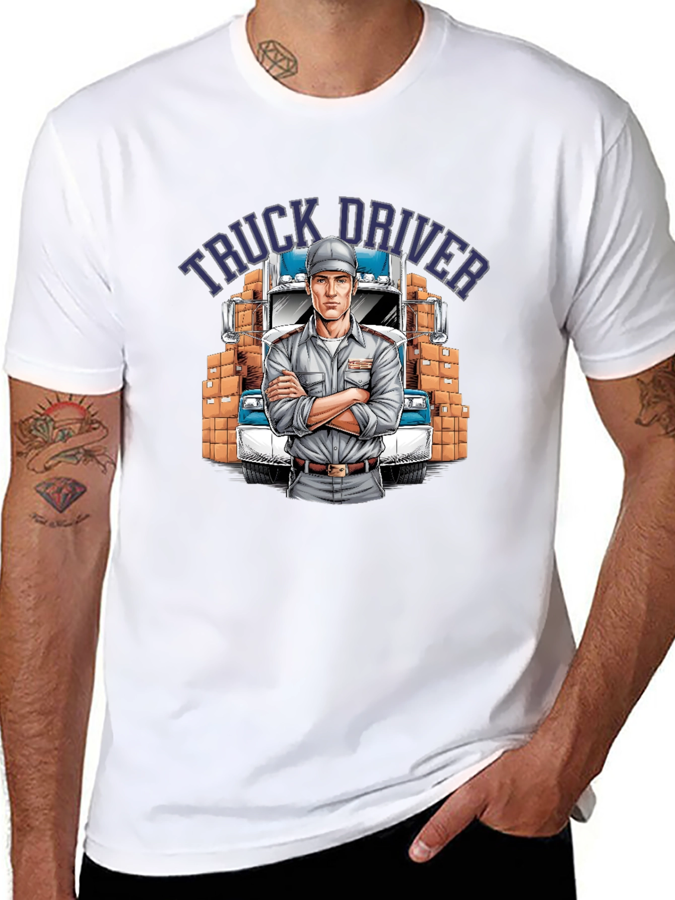 Truck Driver Graphic T-Shirt - Black