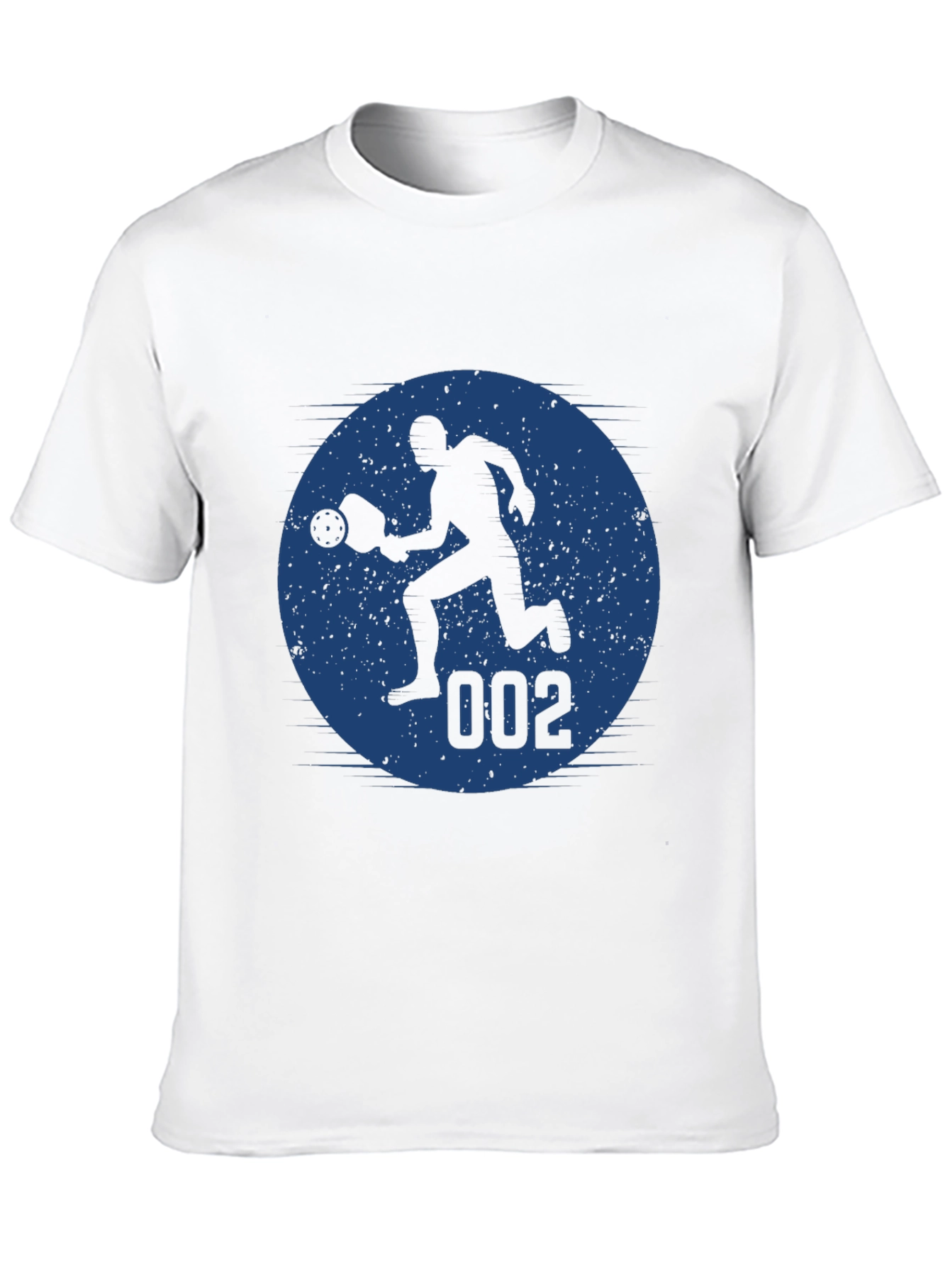 Pickleball Player Graphic Tee - Black Cotton Blend