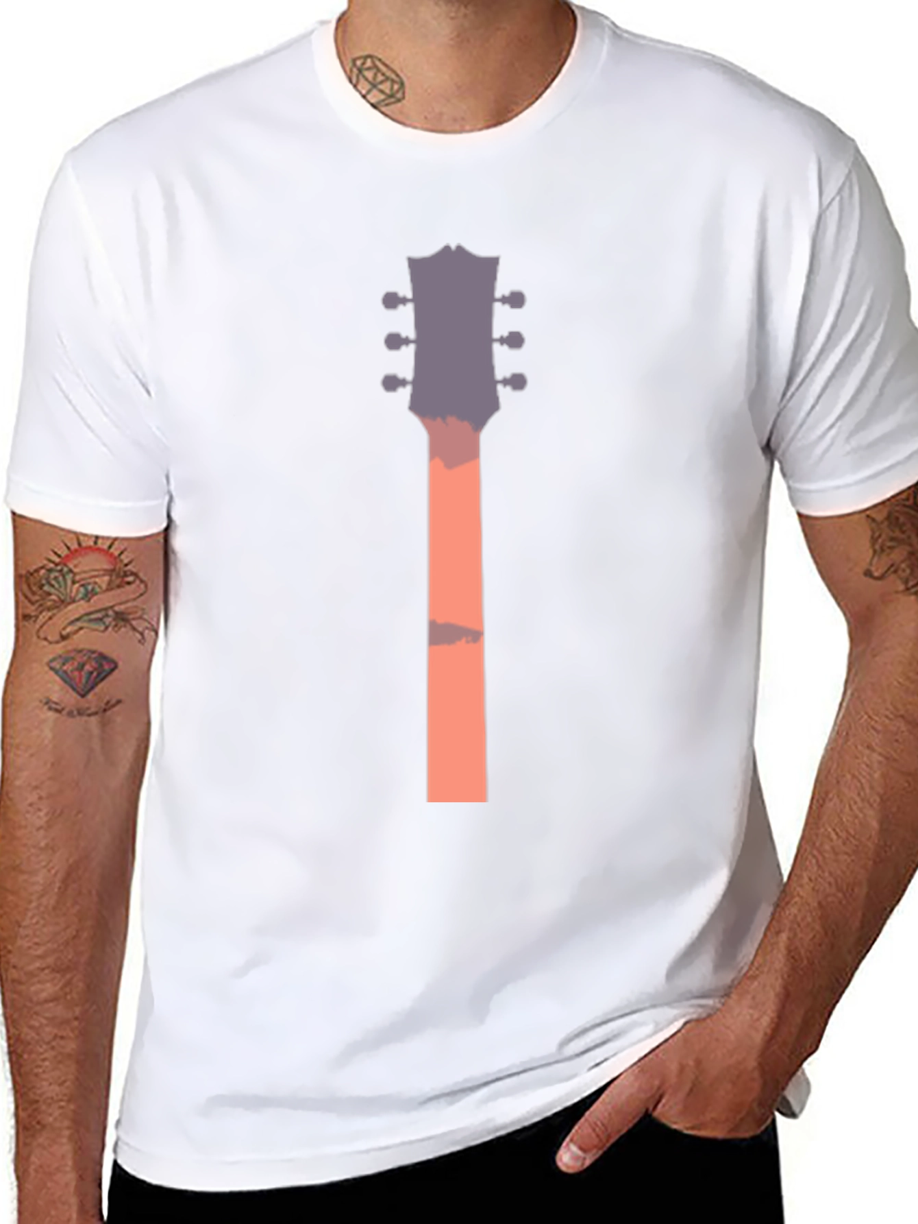 Guitar Neck Graphic T-Shirt - Unique Music Lover Tee
