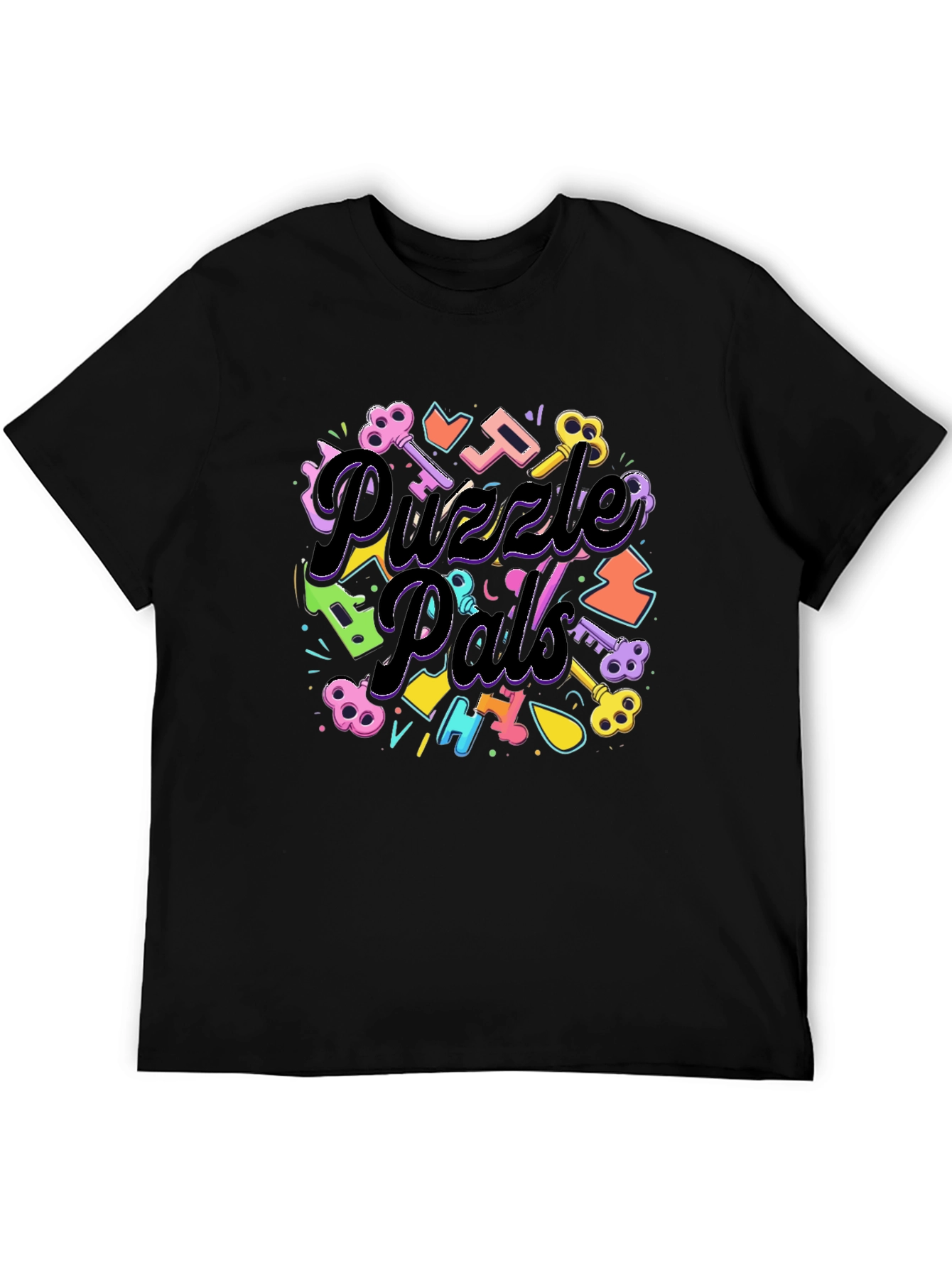 Puzzle Pals Black Graphic Tee