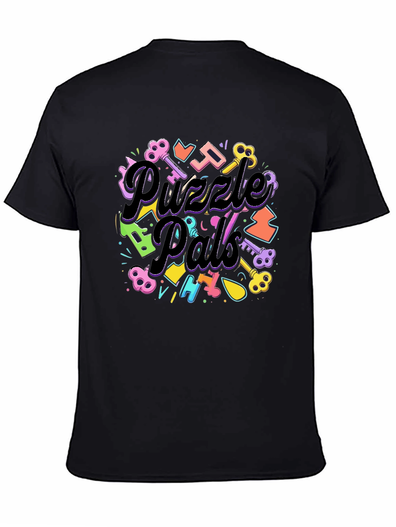 Puzzle Pals Black Graphic Tee