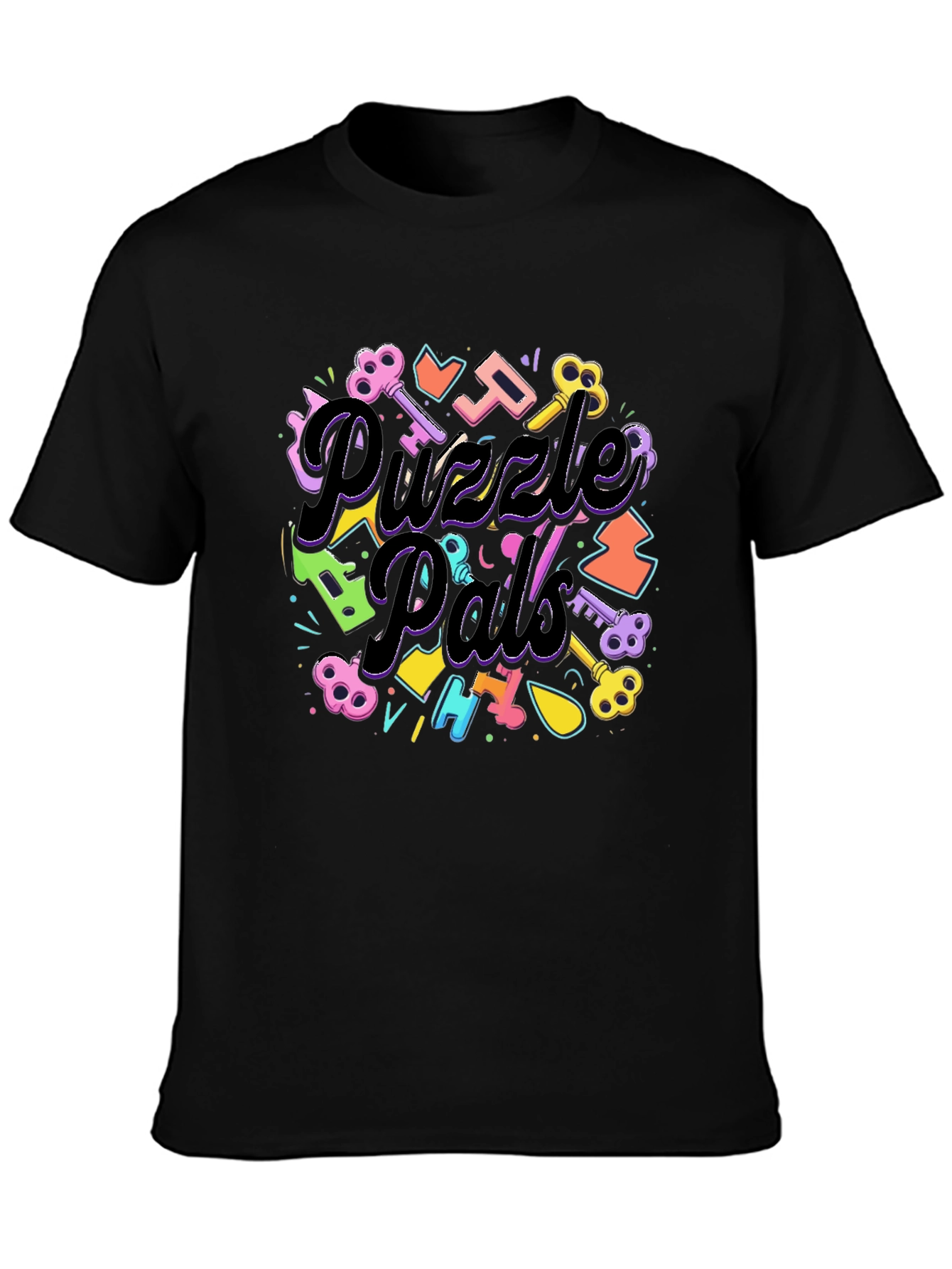 Puzzle Pals Black Graphic Tee