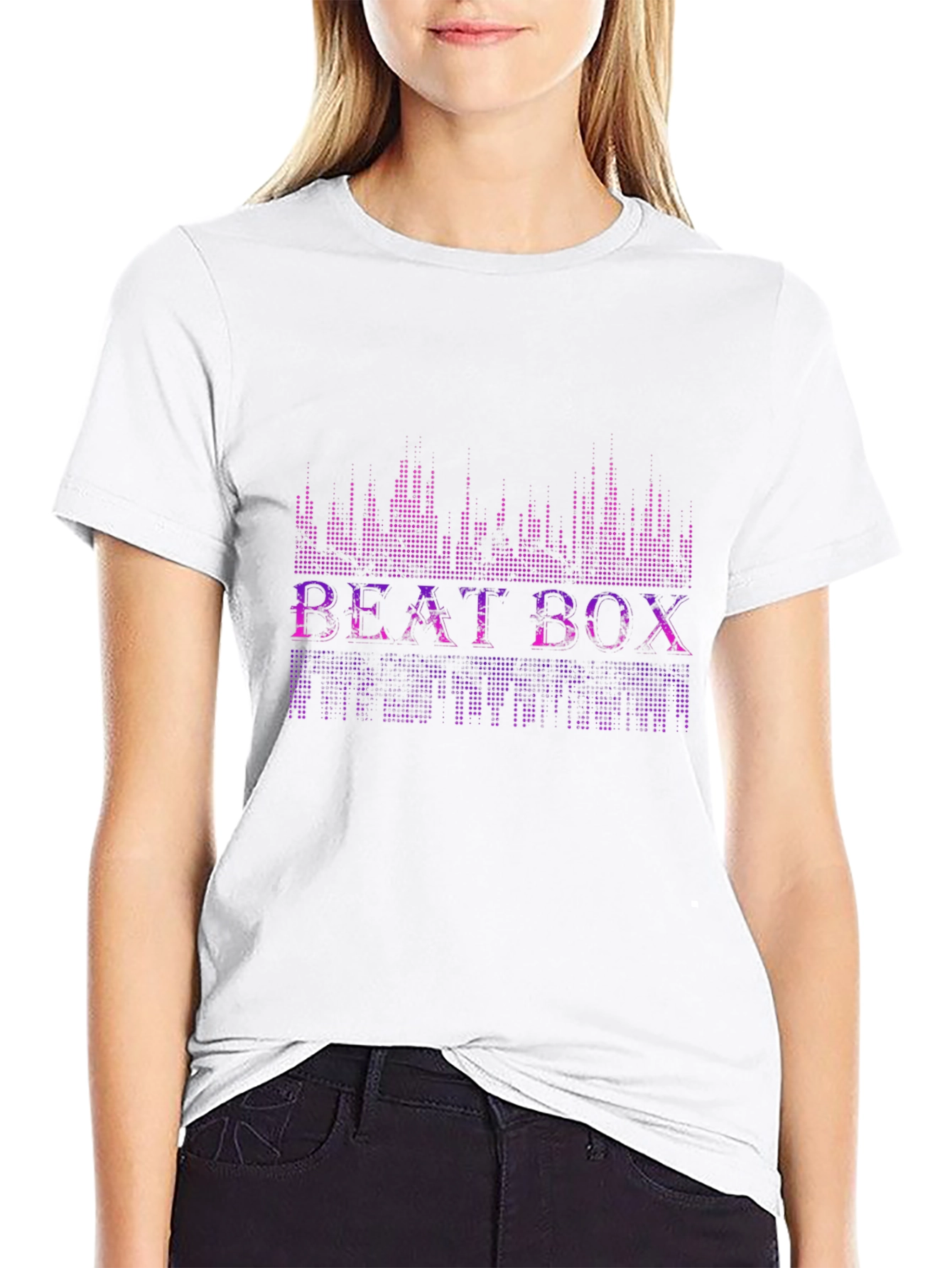 Beat Box Graphic Print Crew Neck T-Shirt