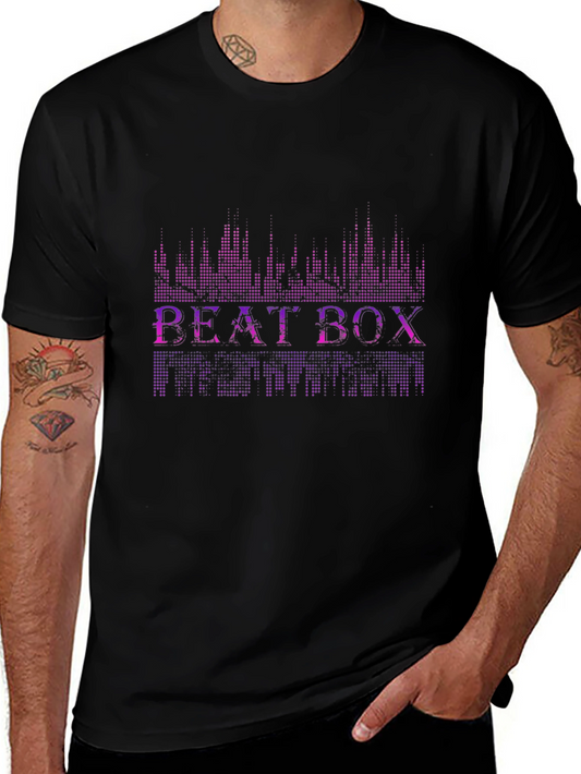 Beat Box Graphic Print Crew Neck T-Shirt