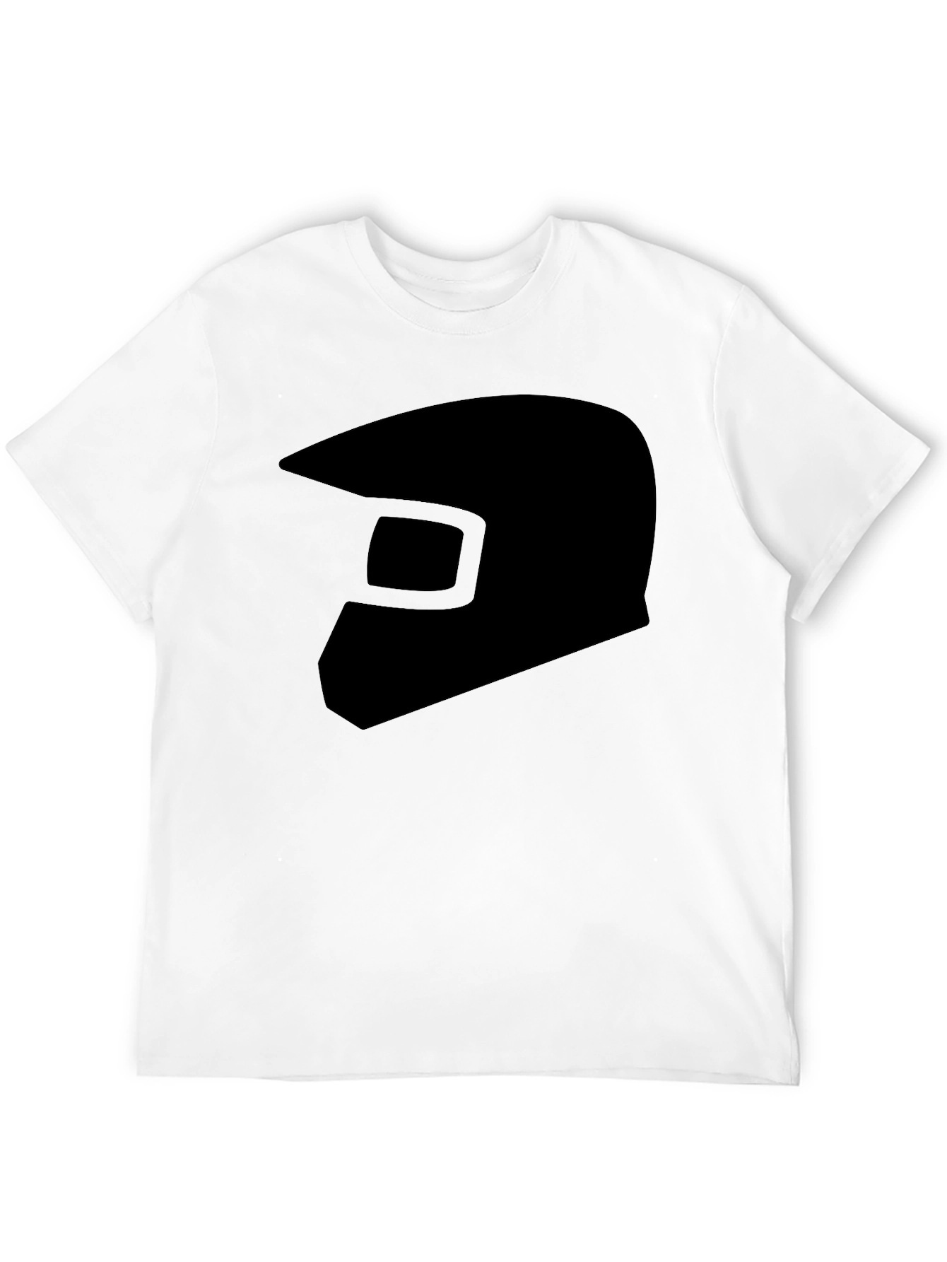 Black Helmet Graphic Tee - Casual Style