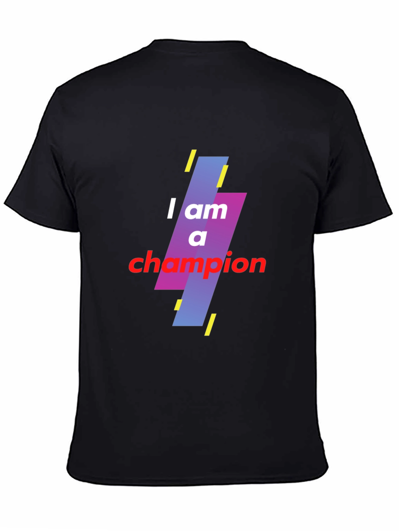 I am a Champion Black Graphic T-Shirt