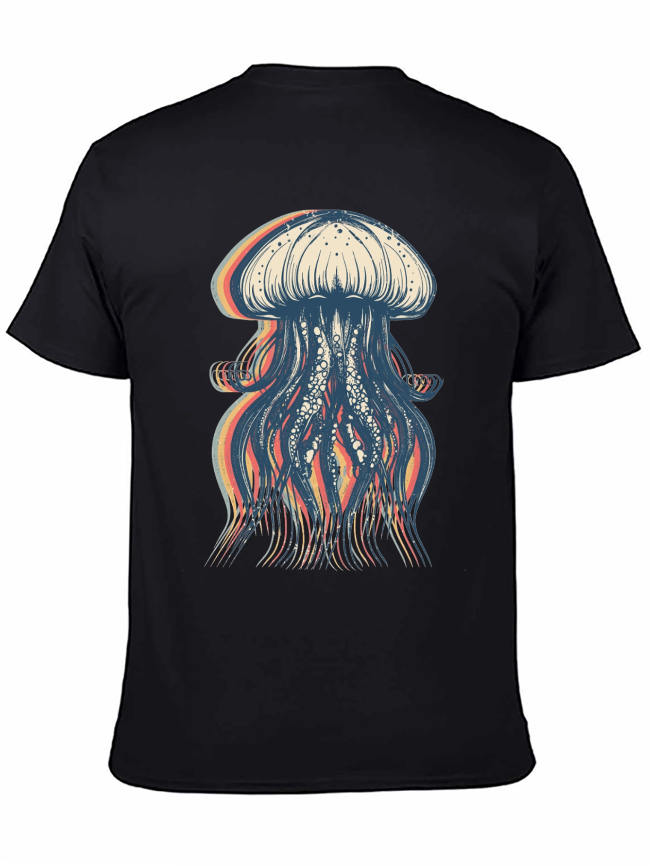 Jellyfish Graphic T-Shirt - Trendy Crew Neck Tee