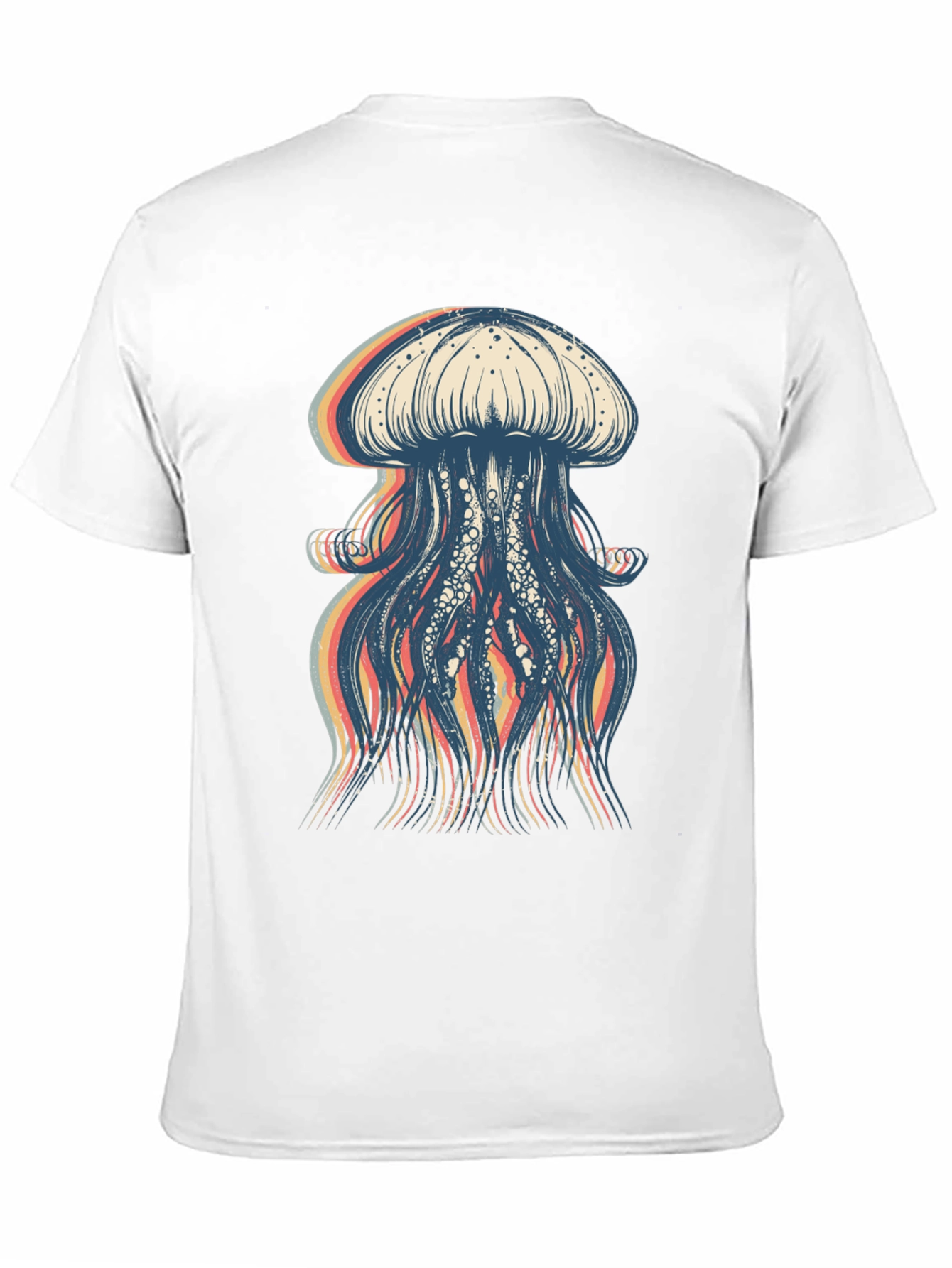 Jellyfish Graphic T-Shirt - Trendy Crew Neck Tee
