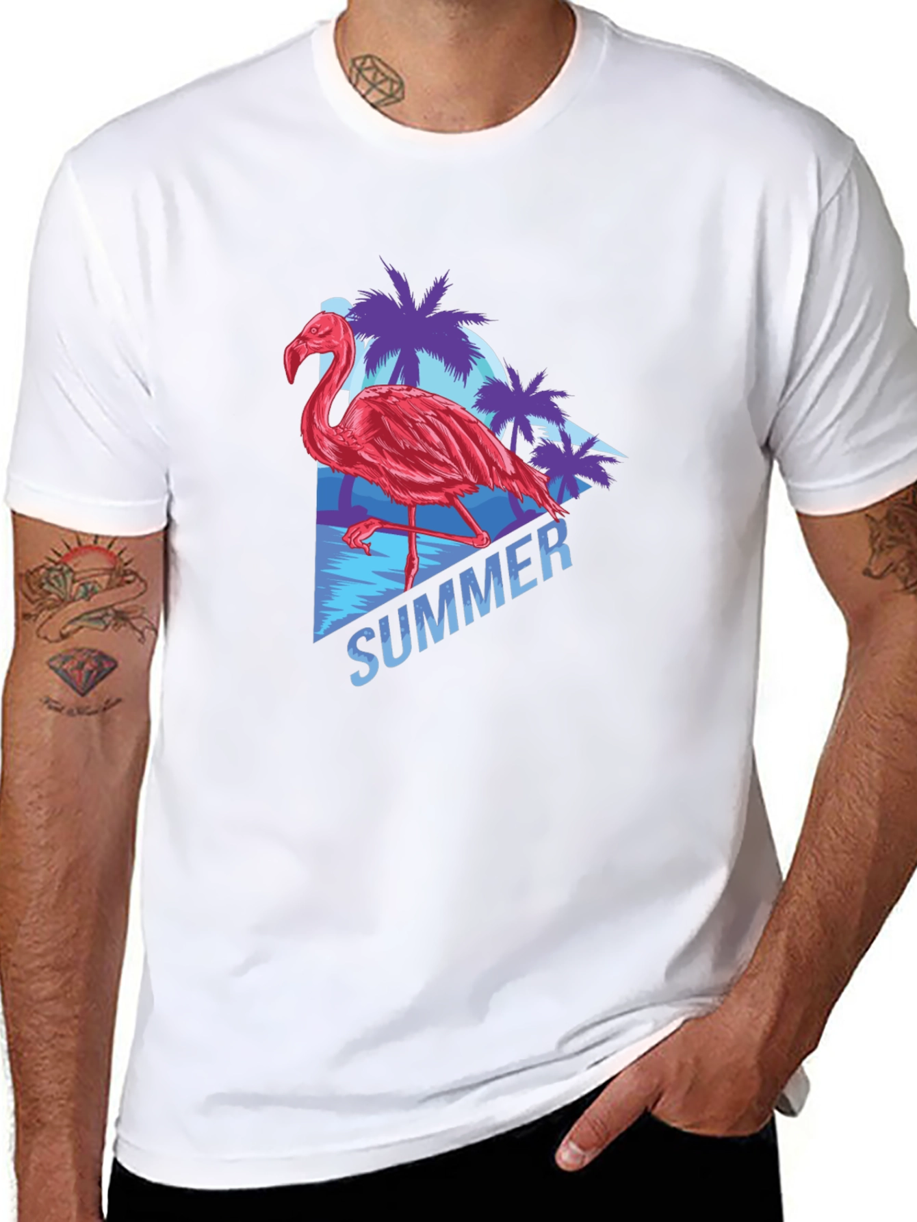 Summer Flamingo T-Shirt - Tropical Vibes