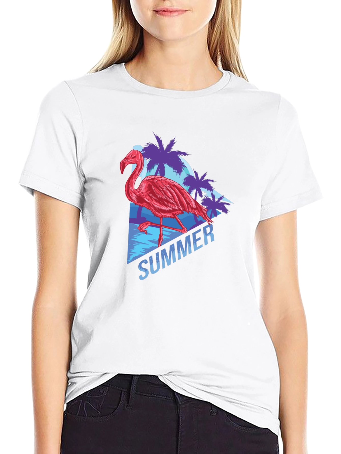 Summer Flamingo T-Shirt - Tropical Vibes