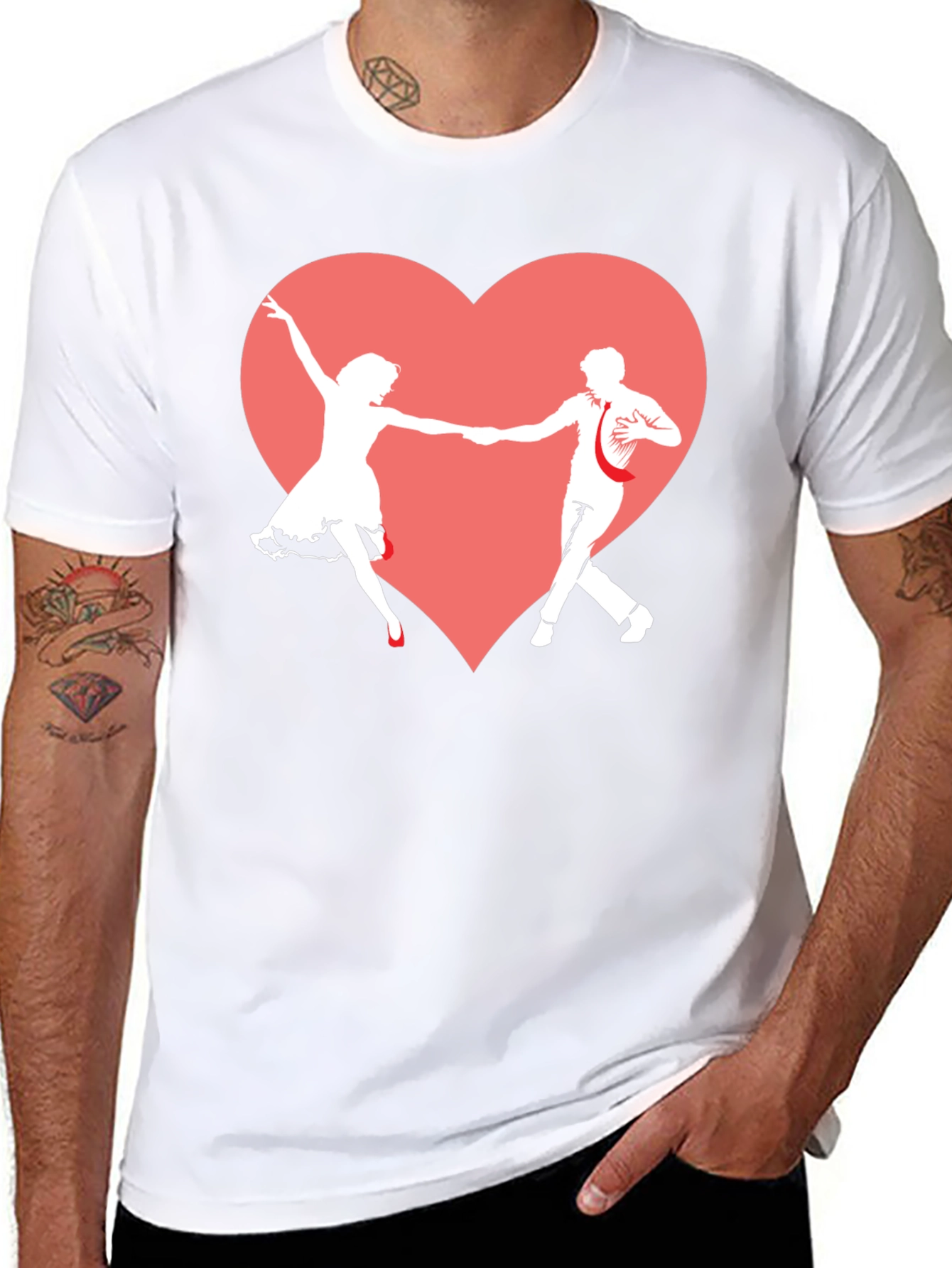 Dancing Heart Graphic T-Shirt - Rockabilly Love