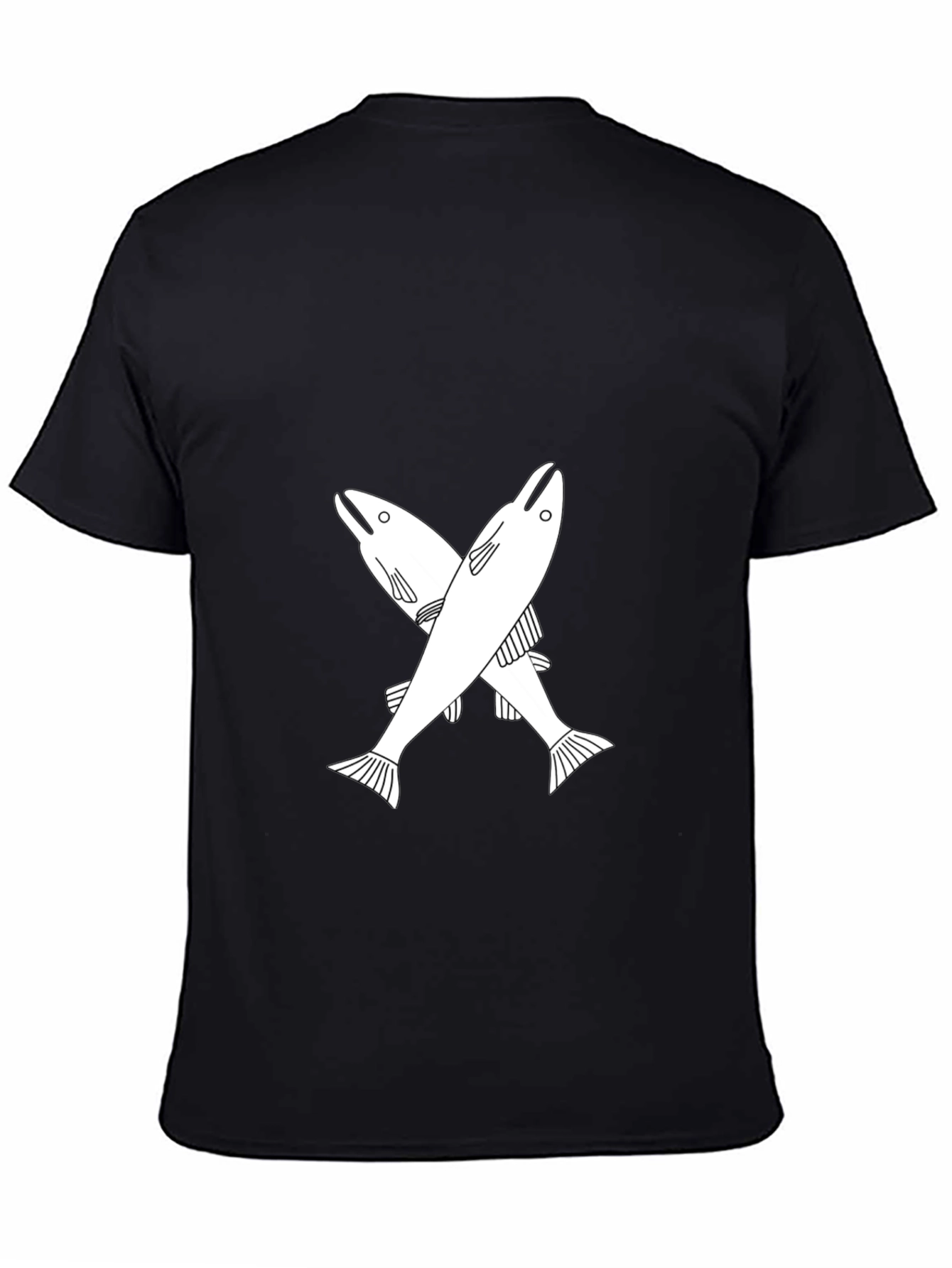 Cool Fish Graphic Tee - Black Casual T-Shirt