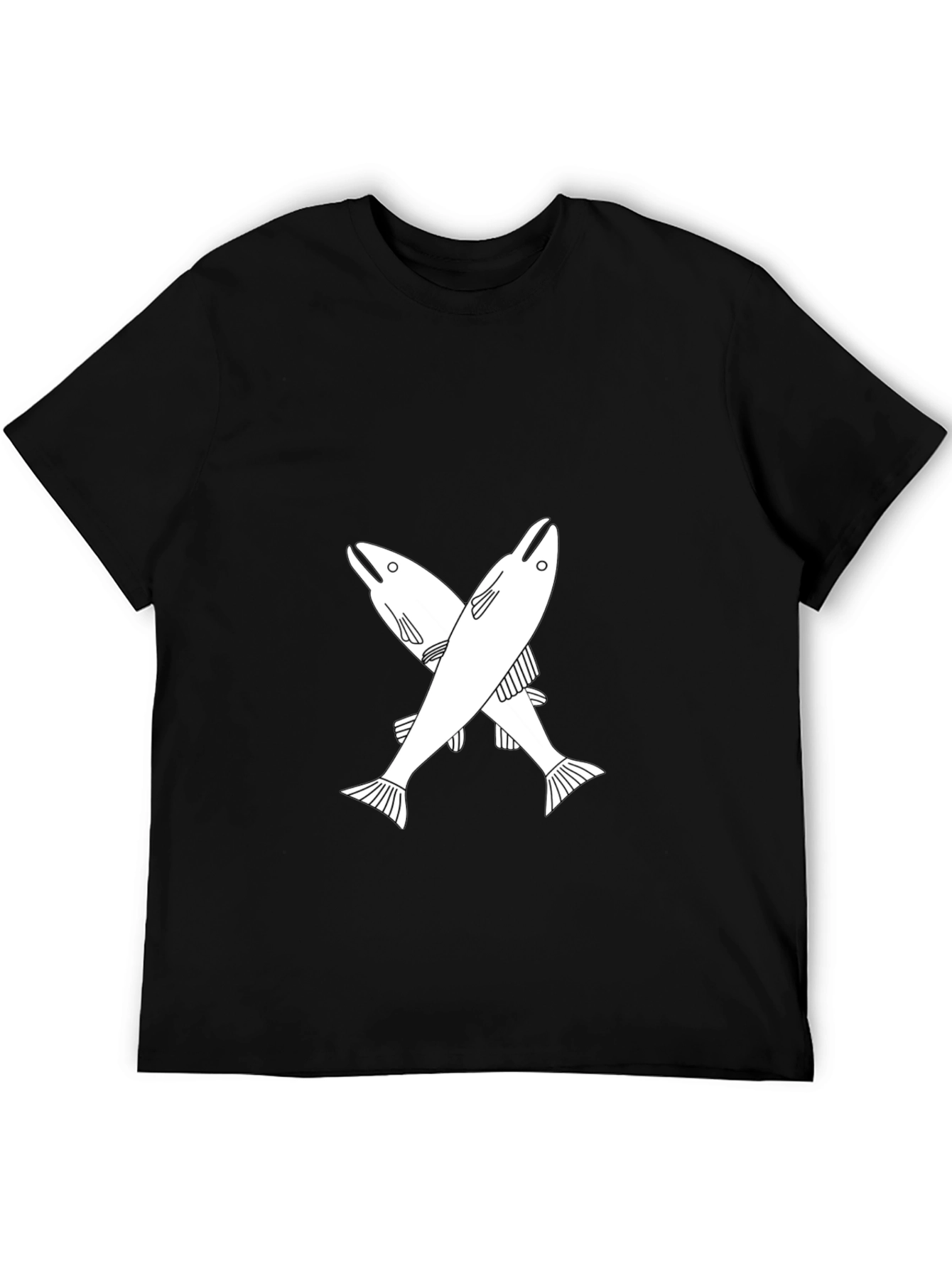 Cool Fish Graphic Tee - Black Casual T-Shirt