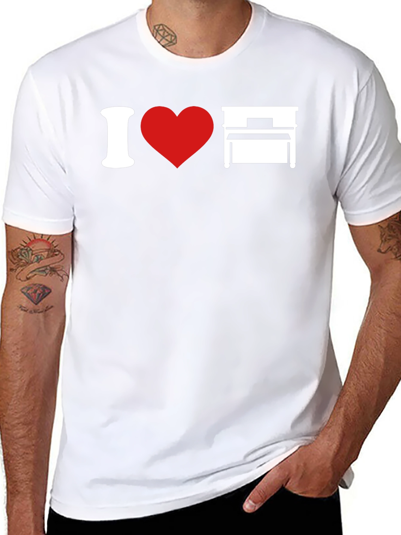 I Love Piano T-Shirt - Music Lover Tee