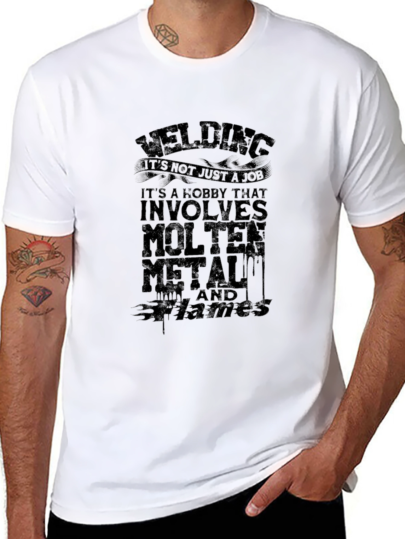 Welding Hobby T-Shirt - Molten Metal Flames
