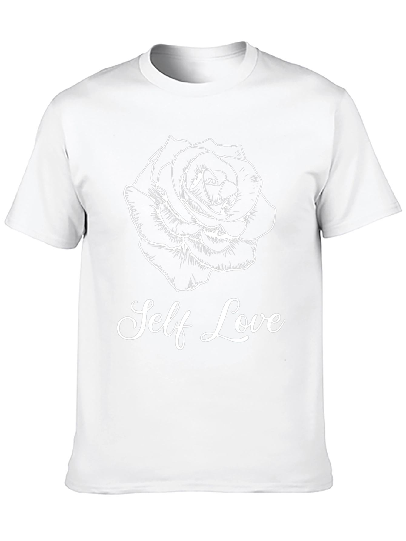 Self Love Rose Graphic Tee - Trendy Black T-Shirt