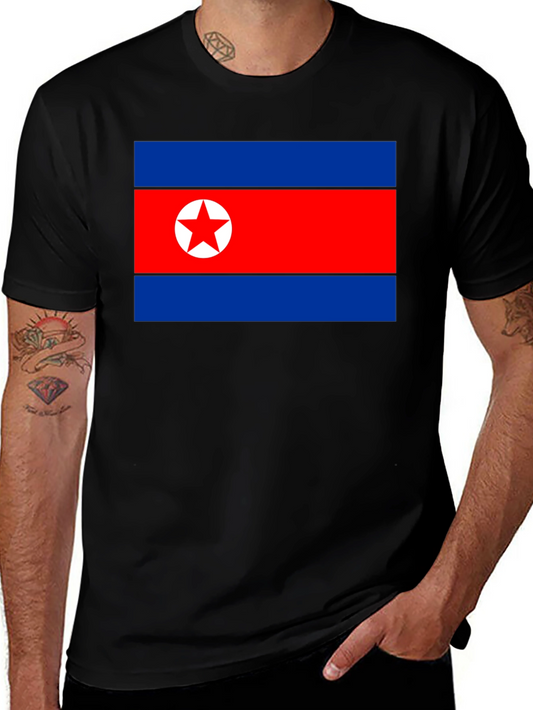 North Korea Flag Graphic T-Shirt