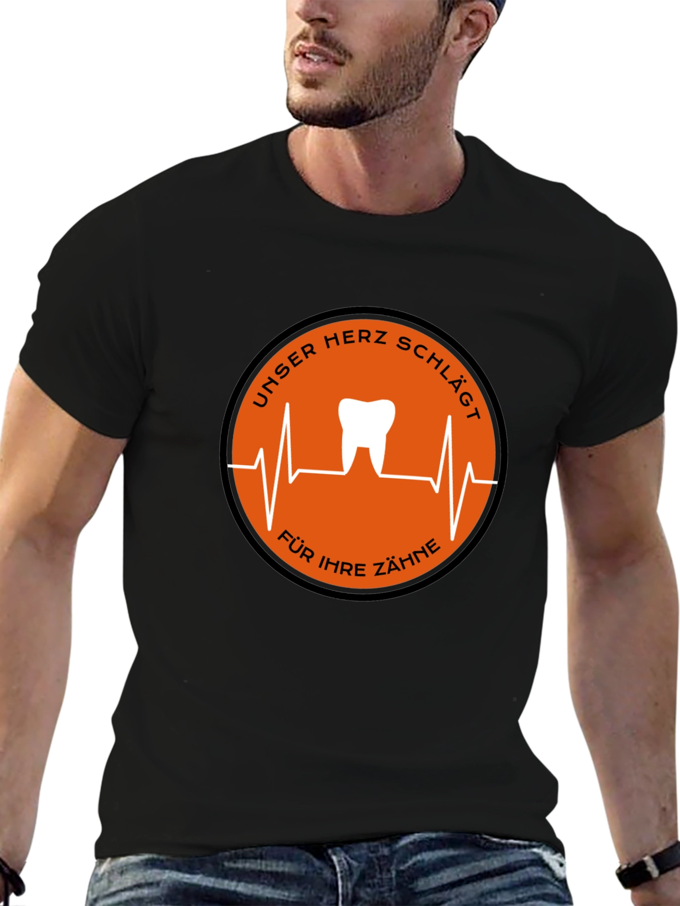 Dentist Heartbeat T-Shirt - Black Graphic Tee