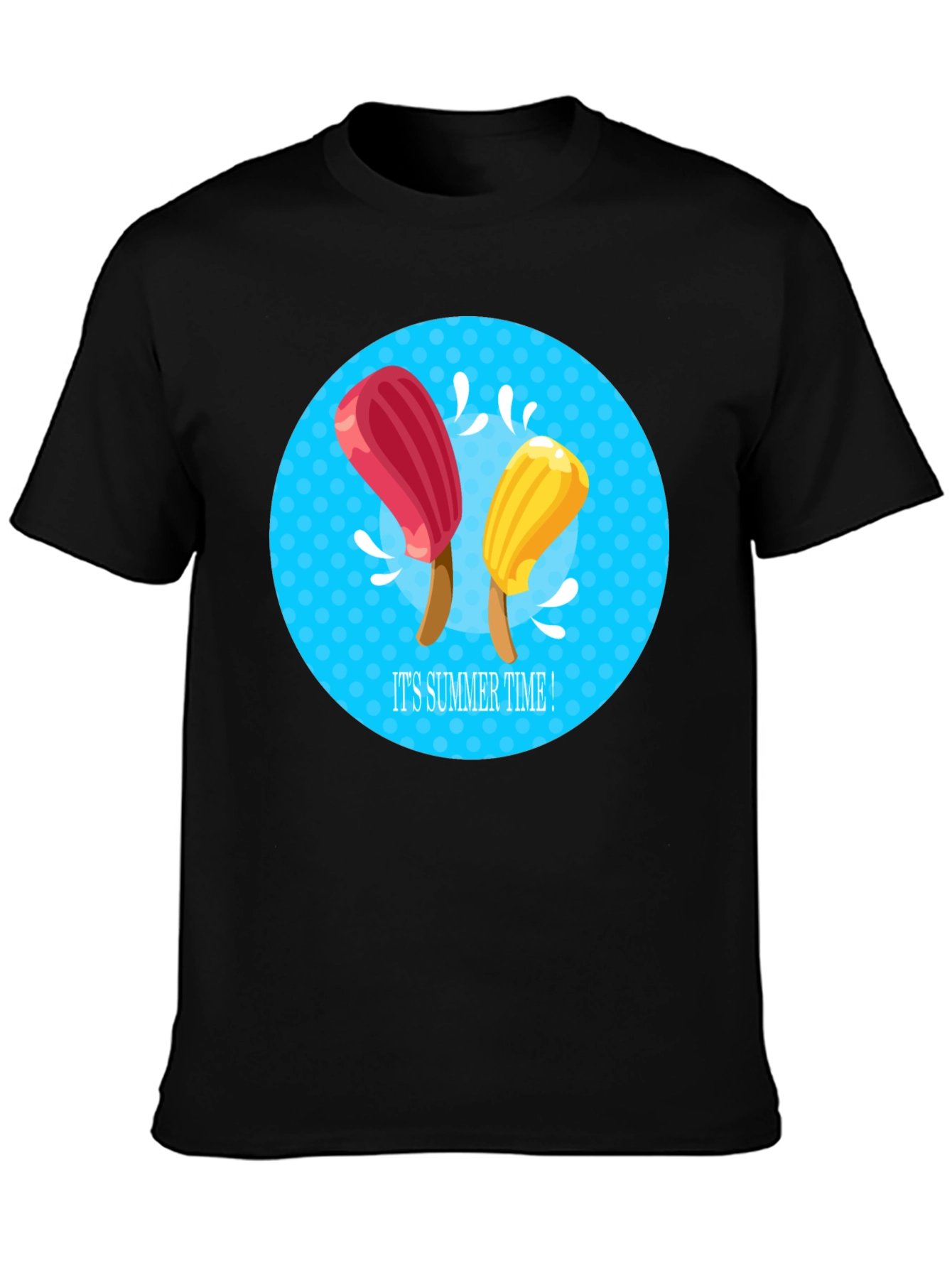 Its Summer Time Black Graphic Tee