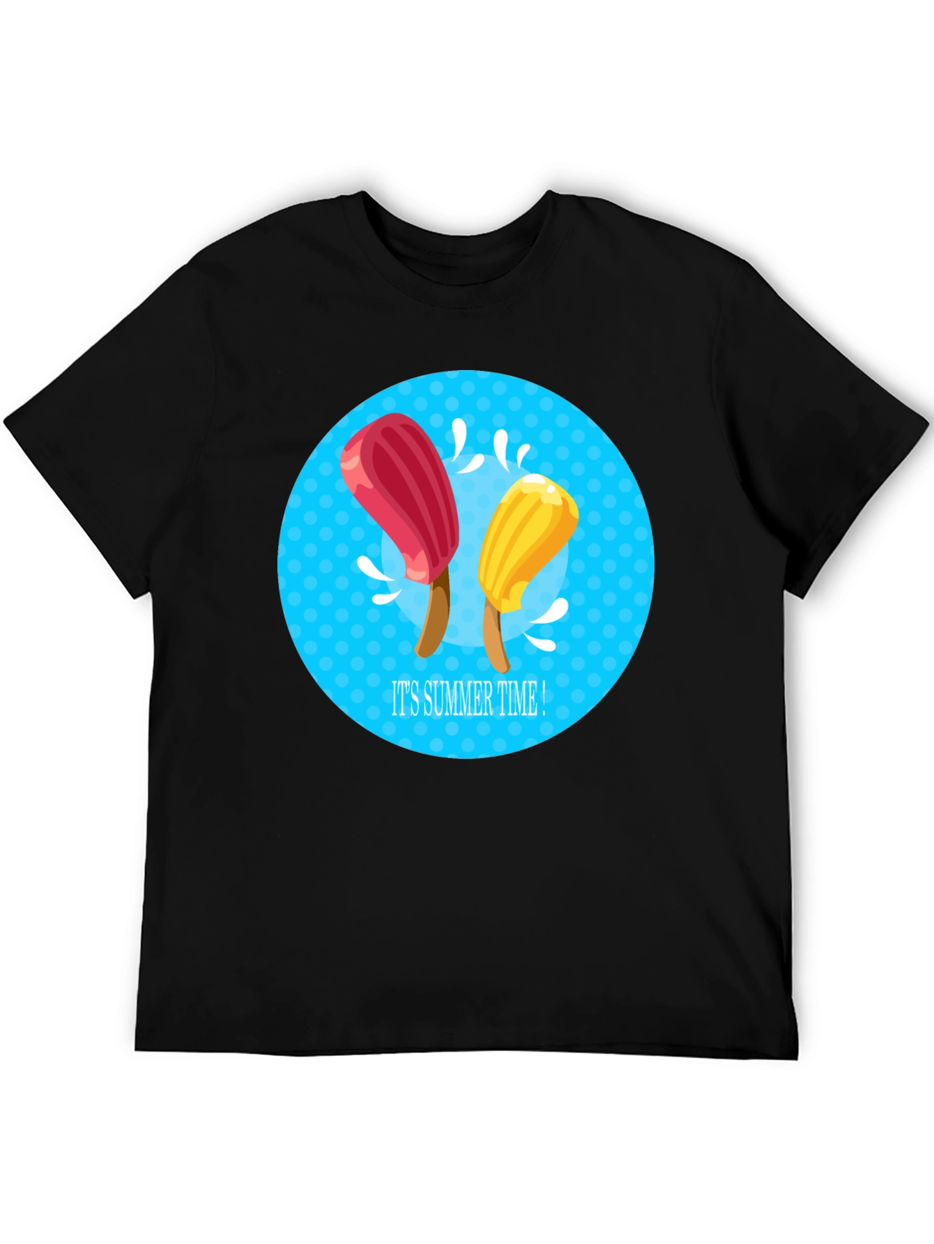 Its Summer Time Black Graphic Tee