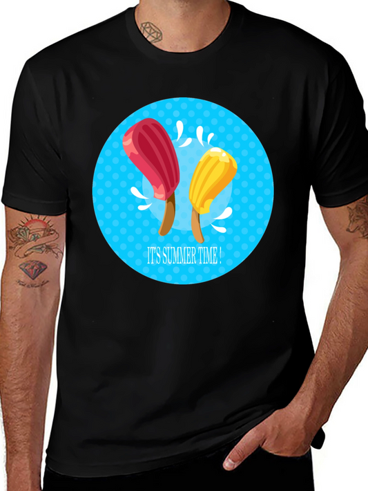Its Summer Time Black Graphic Tee